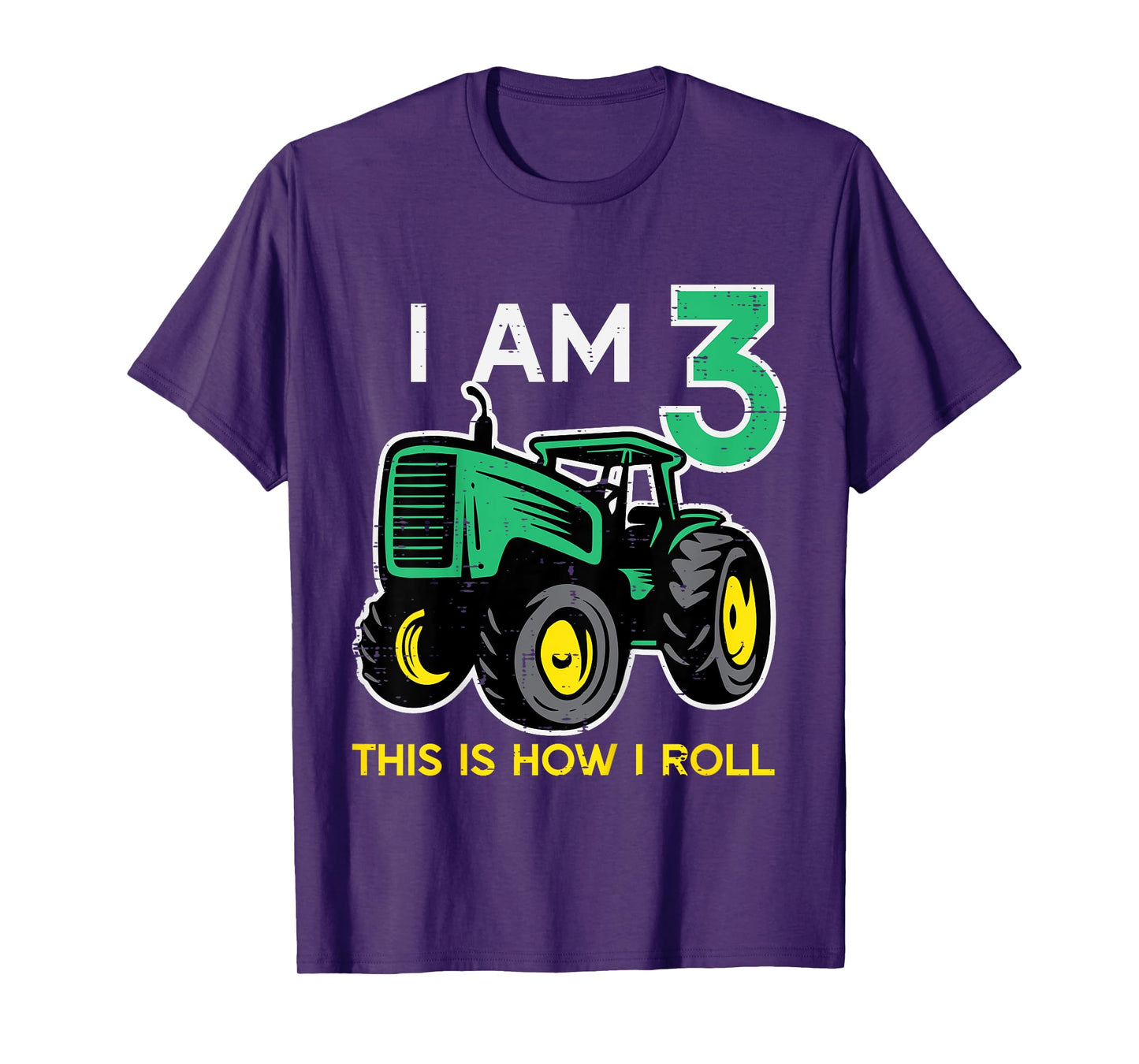 Kids 3rd Birthday Tractor This How I Roll 3 Bday Farm Truck Boys T-Shirt
