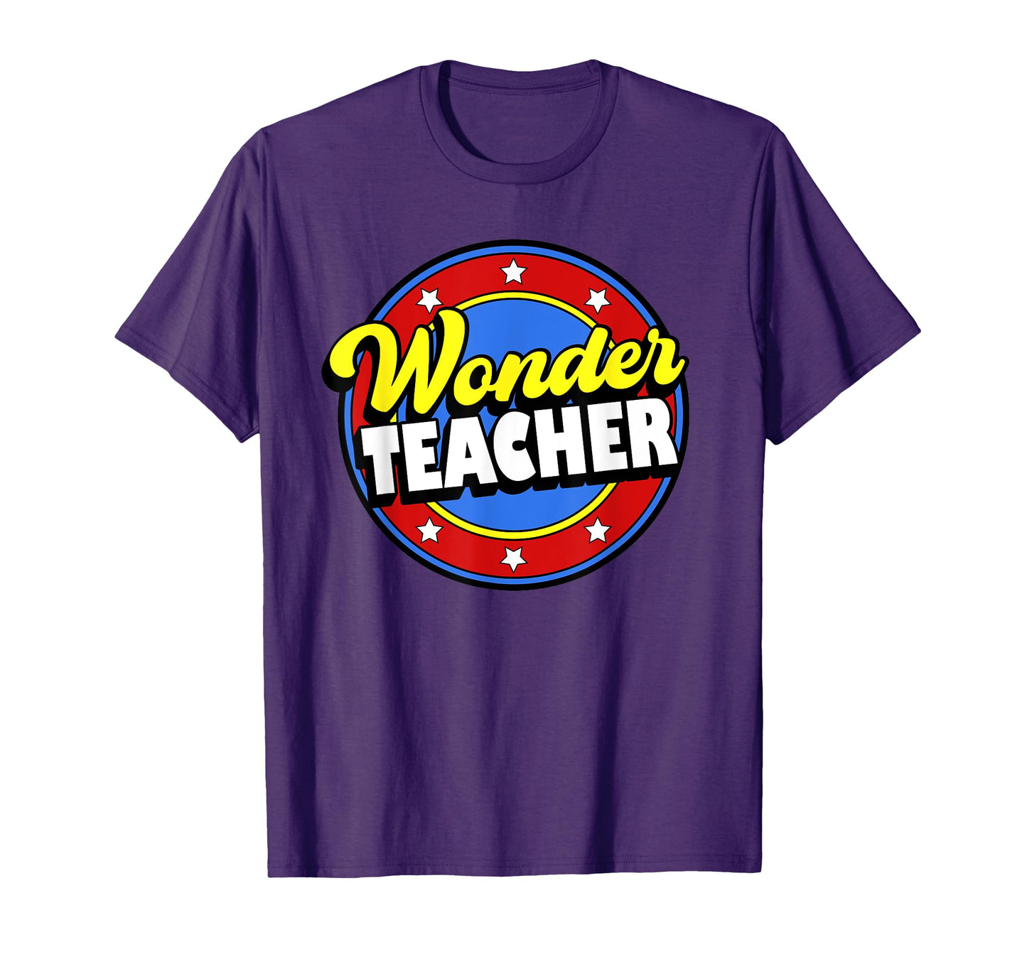 Wonder Teacher Super Woman Power Superhero Back to School T-Shirt