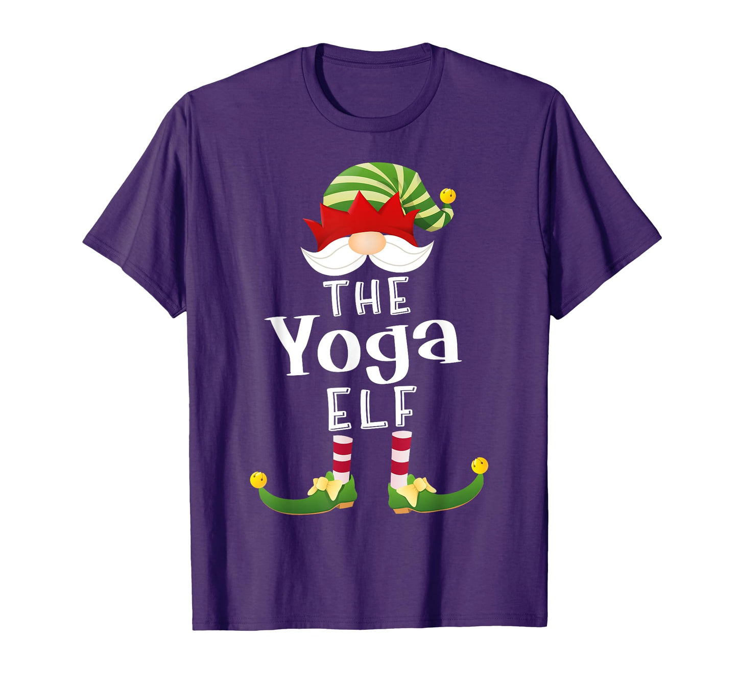 Yoga Elf Group Christmas Funny Pajama Party T-Shirt