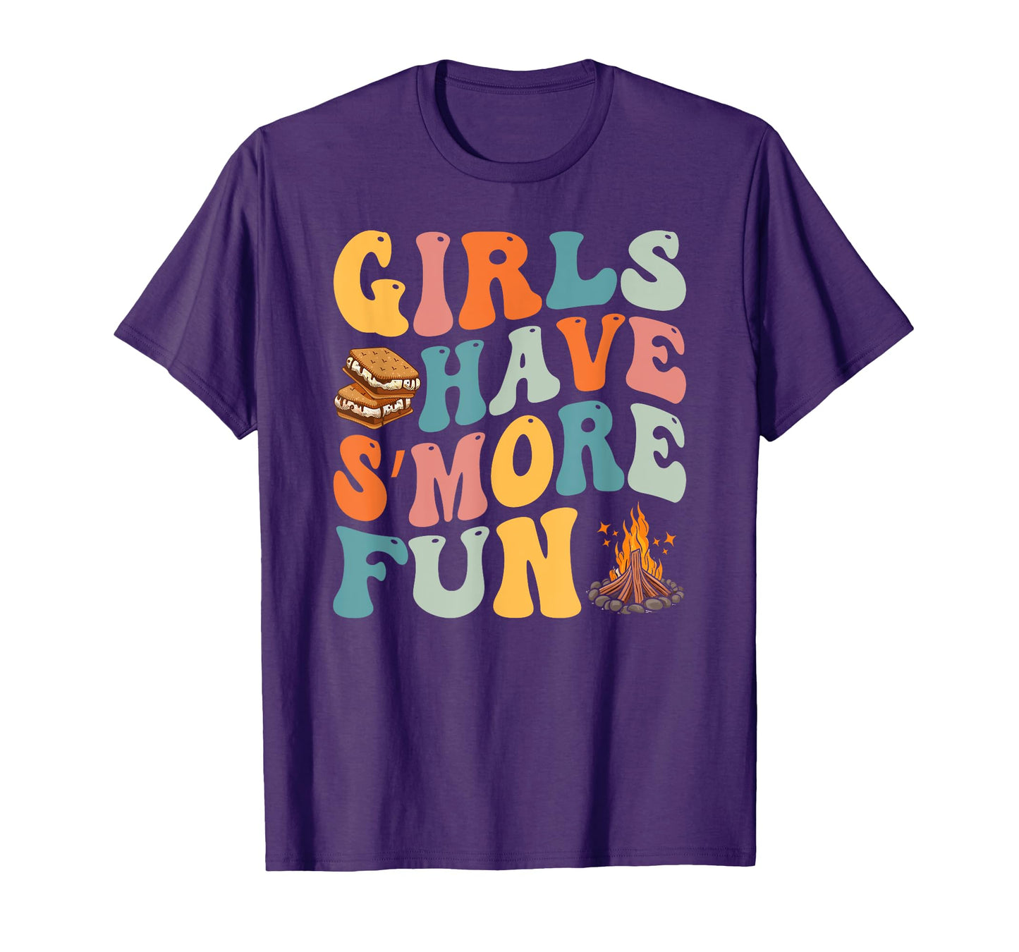 Funny Smores Camping Girls Have Smore Fun Camper Glamping T-Shirt