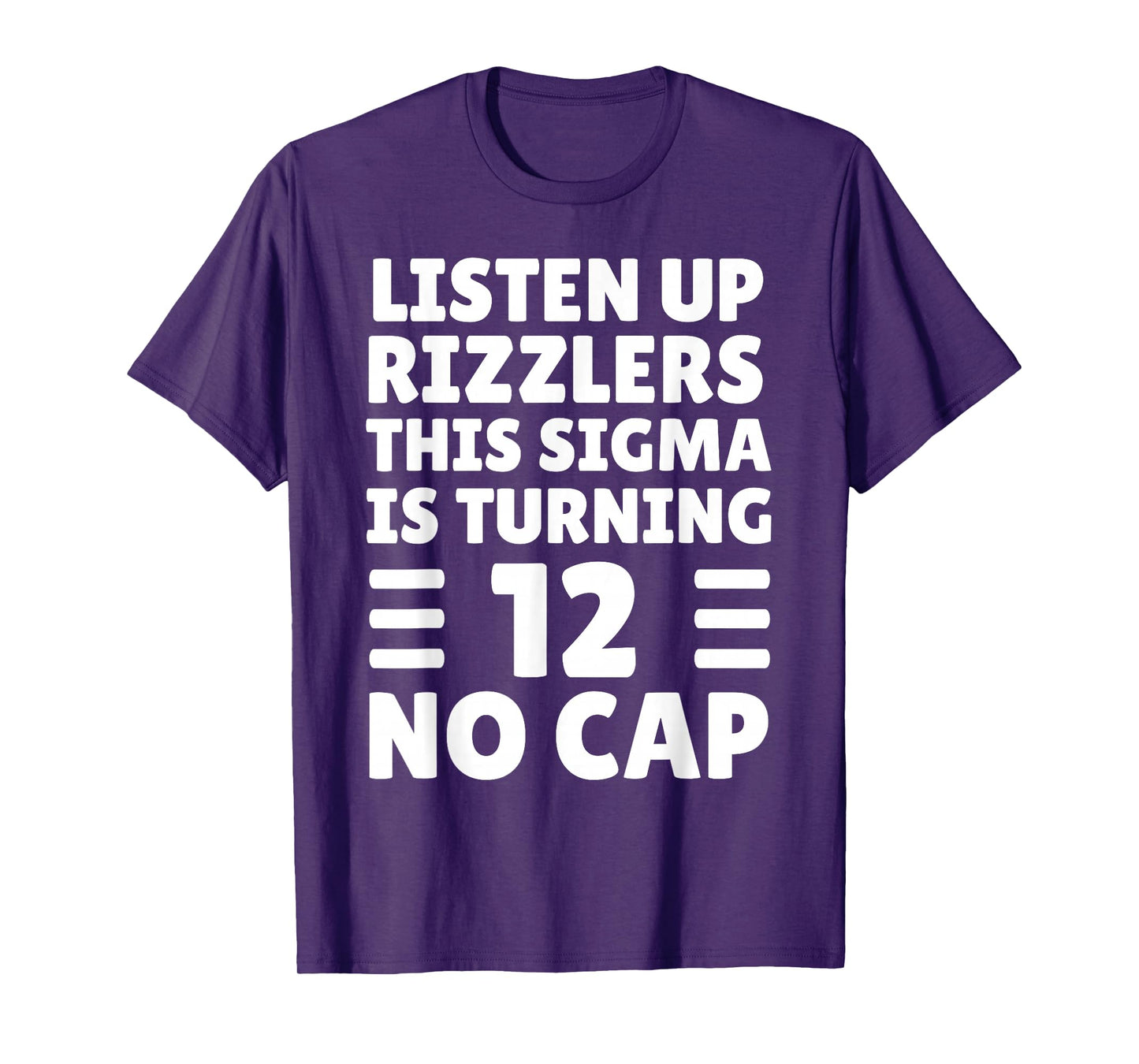 Funny 12 Year Old Birthday Shirt - Rizz, Sigma, Brain Rot T-Shirt