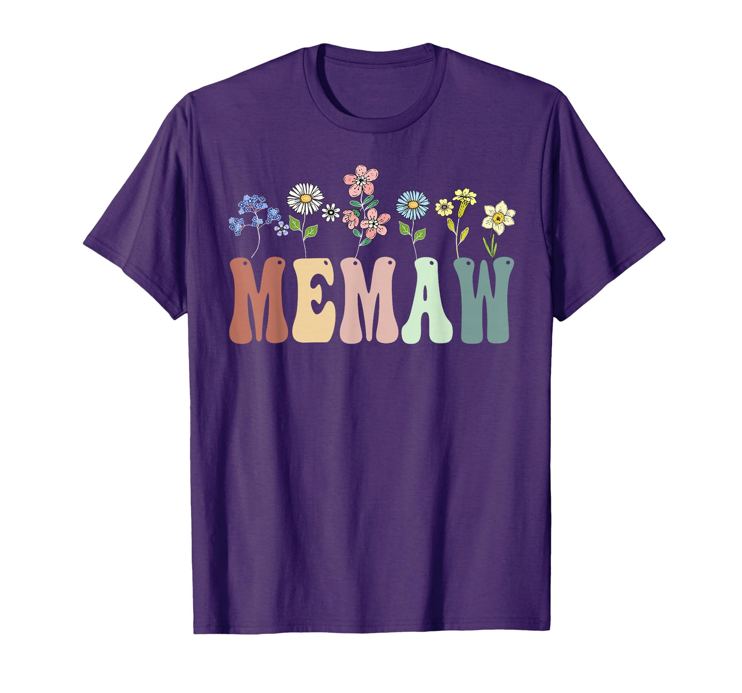 Memaw Gifts Women Wildflower Floral Design Memaw T-Shirt