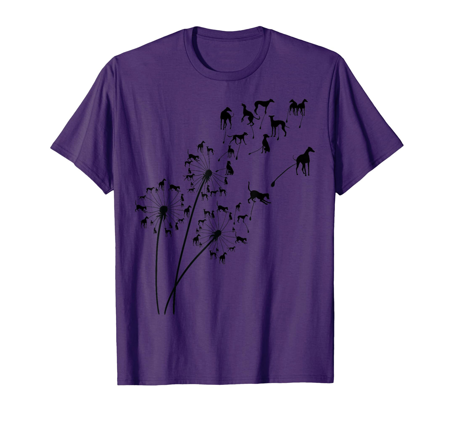 Dandelion Greyhound Flower, Floral Greyhound Tree T-Shirt