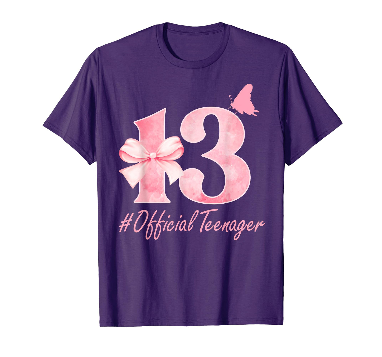 13th Birthday Coquette Bow Pink 13 Year Old Birthday Girl T-Shirt