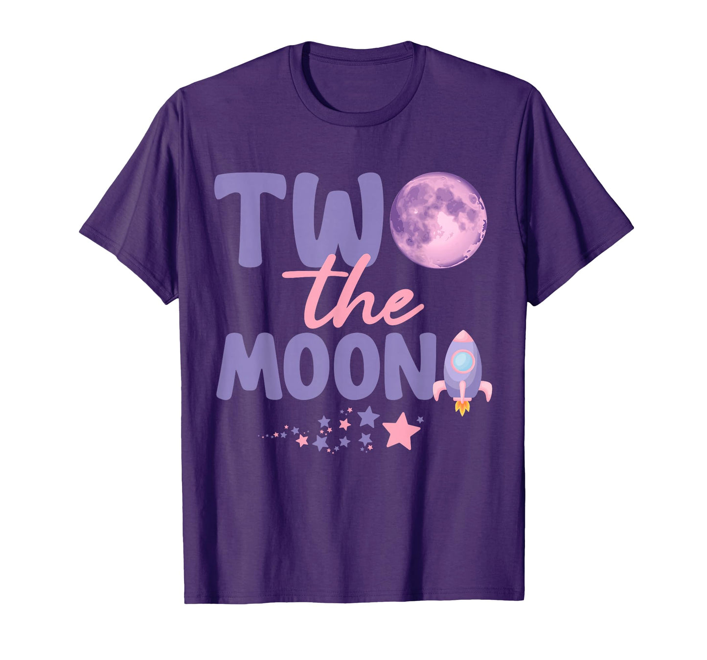 Two The Moon Birthday Outfit Girl 2 Year Old 2nd Birthday T-Shirt