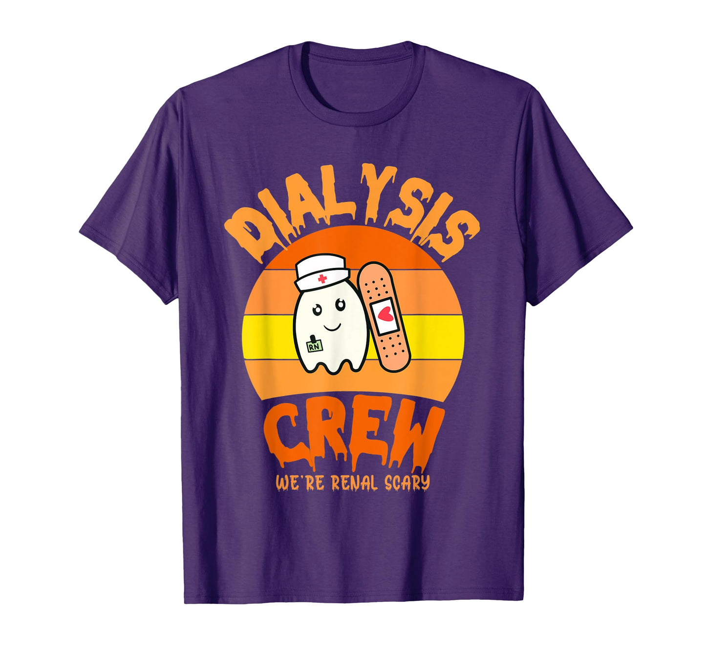 Halloween Dialysis Technician Nurse Crew We're Renal Scary T-Shirt