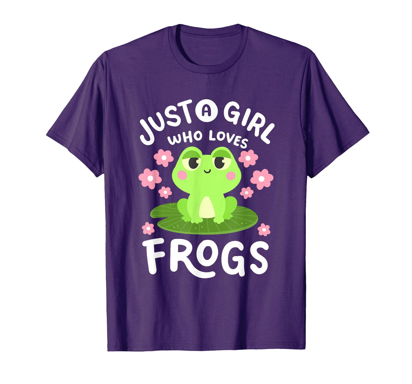 A Girl Who Loves Frogs Kawaii Frog Lovers Women Girls Kids T-Shirt