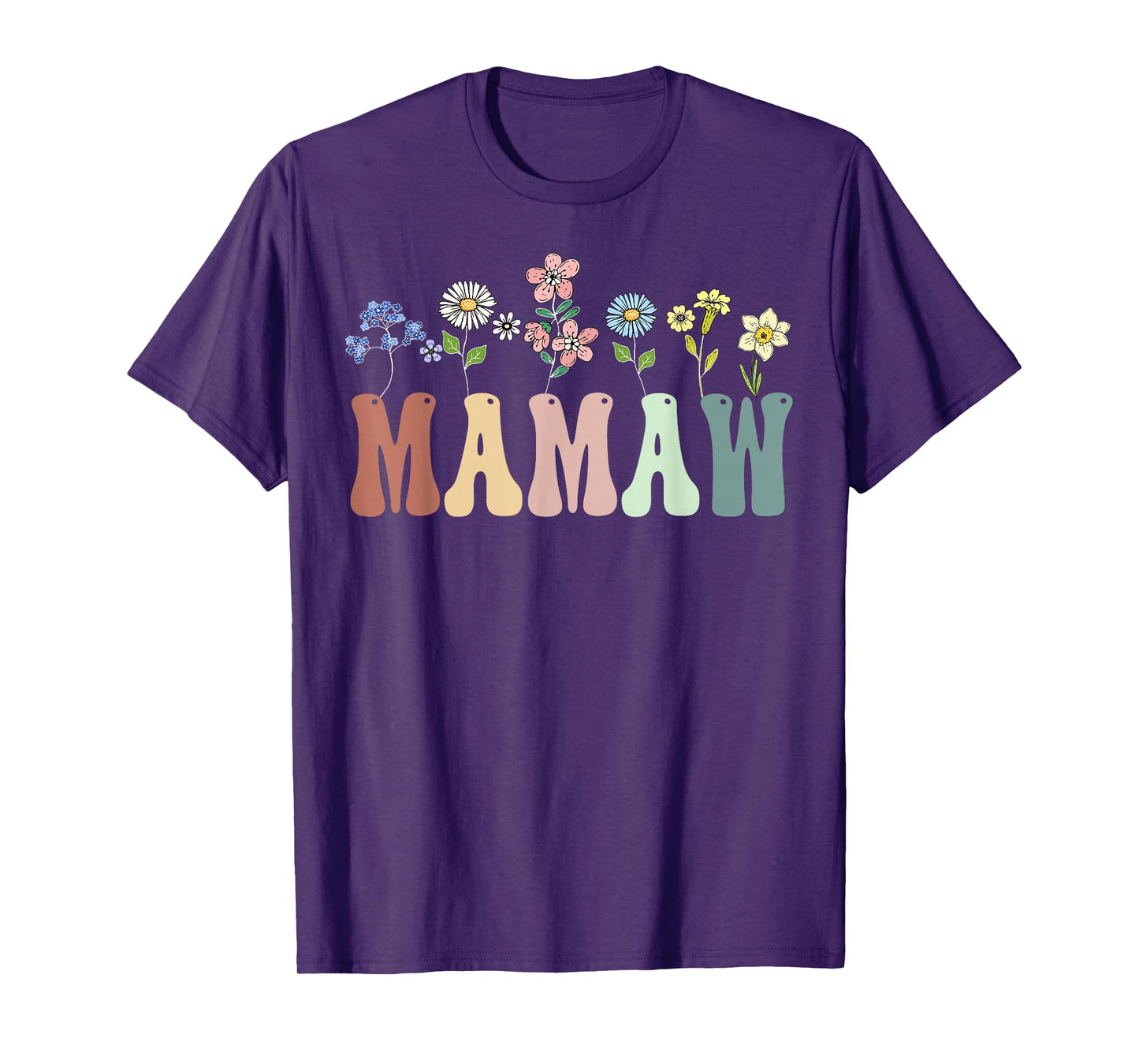 Mamaw Gifts Women Wildflower Floral Design Mamaw T-Shirt