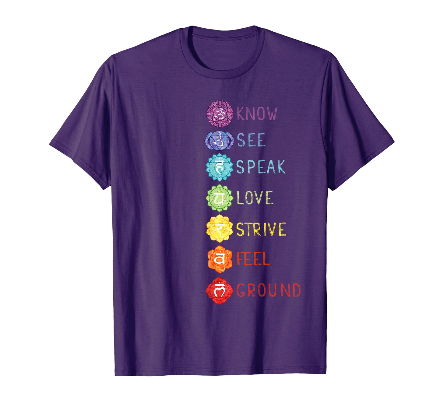 7 Seven Chakras Yoga T Shirt T-Shirt