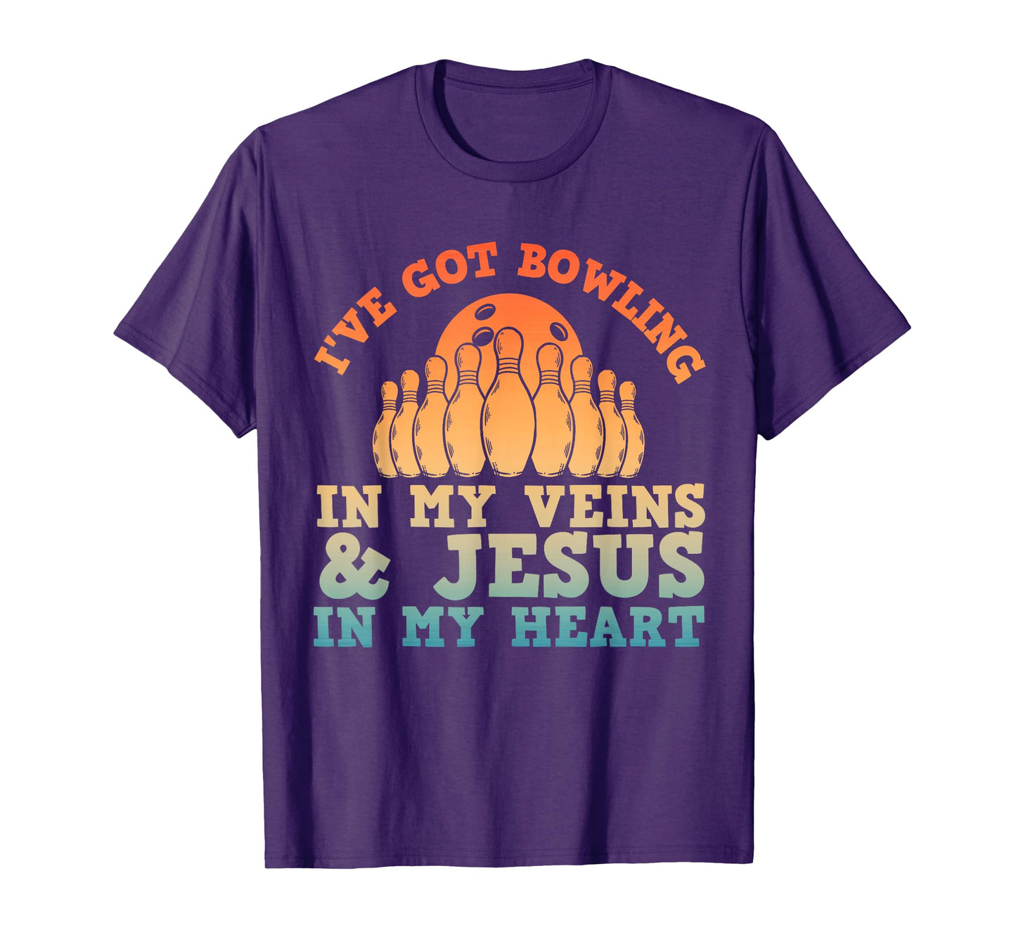 Best Bowling Design For Men Women Jesus Christian Bowling T-Shirt
