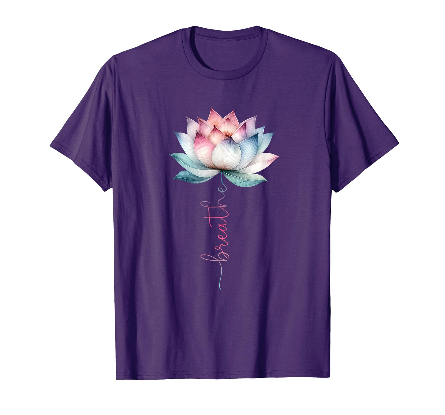 Lotus Flower Breathe Mystical Hippie Meditation Yoga Lover T-Shirt
