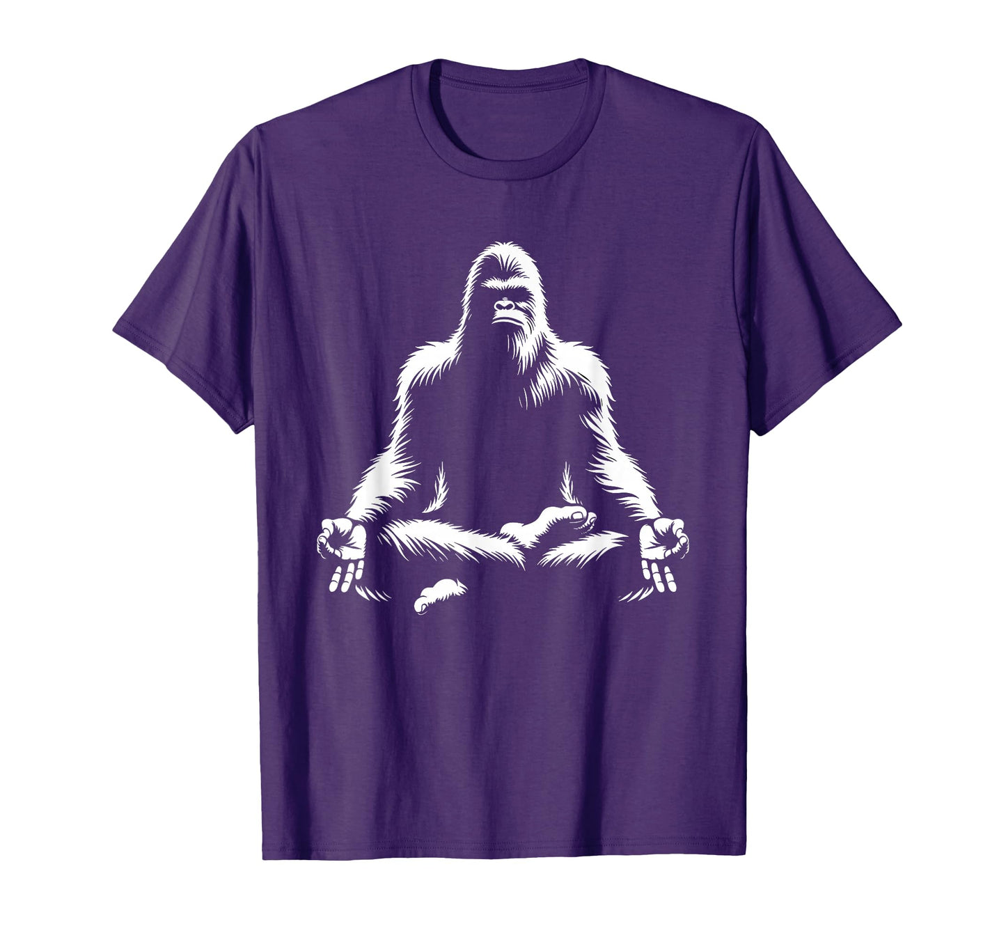 Bigfoot Yoga Pose Sasquatch Meditation T-Shirt
