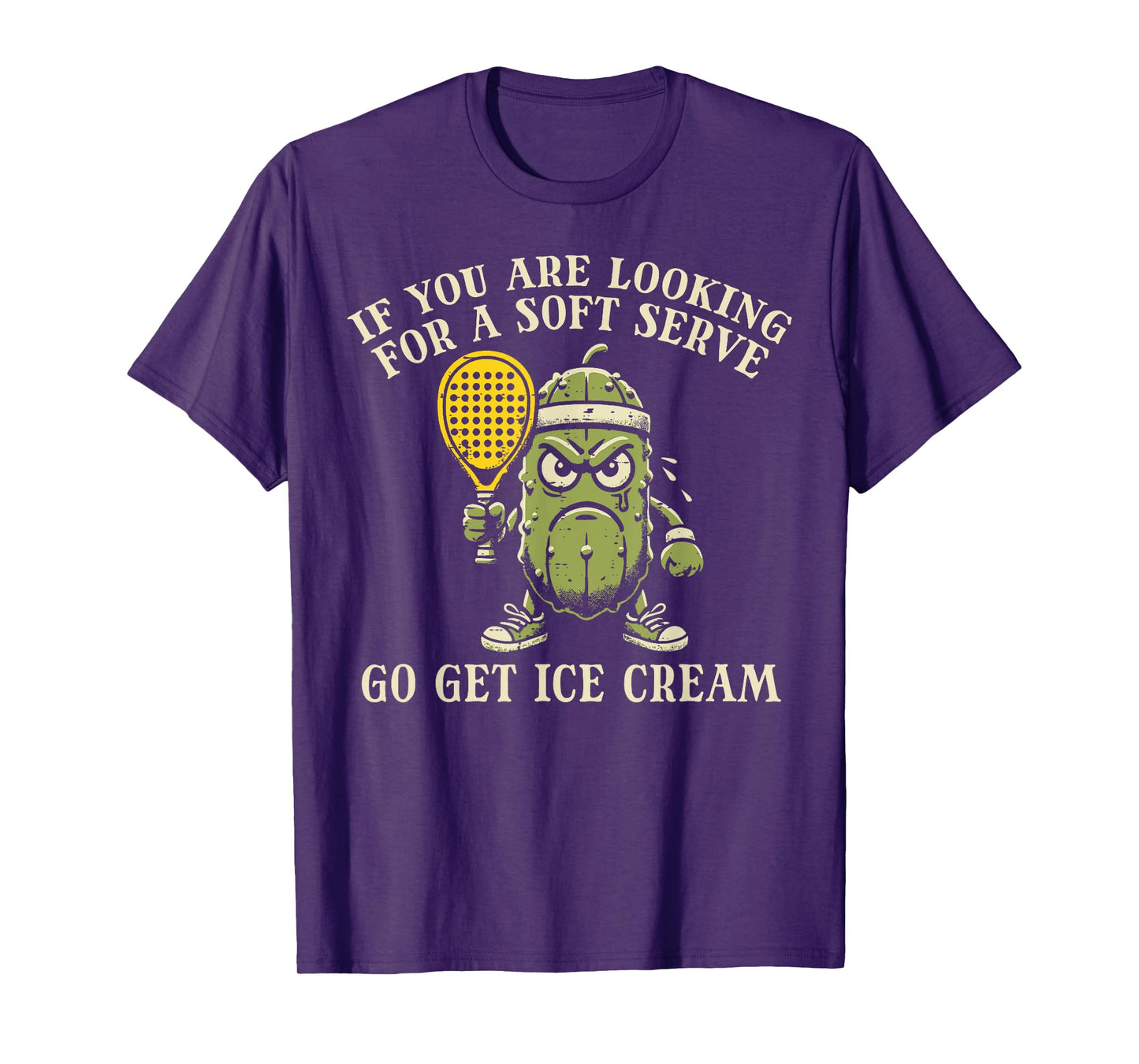 Want Soft Serve Ice Cream Pickle Ball Pickleball Women Men T-Shirt
