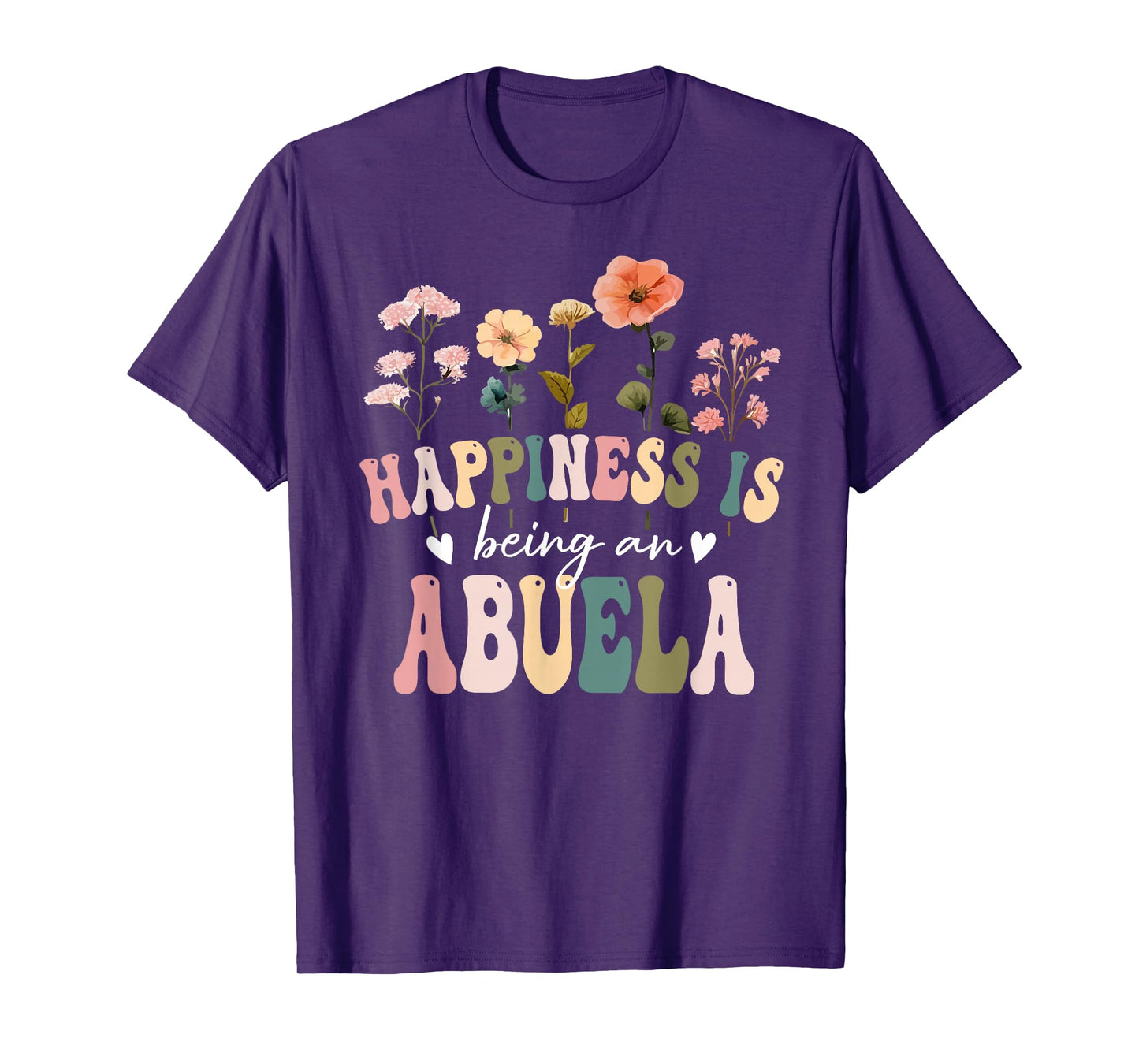 Happiness is Being a Abuela Floral Abuela Mother's Day T-Shirt