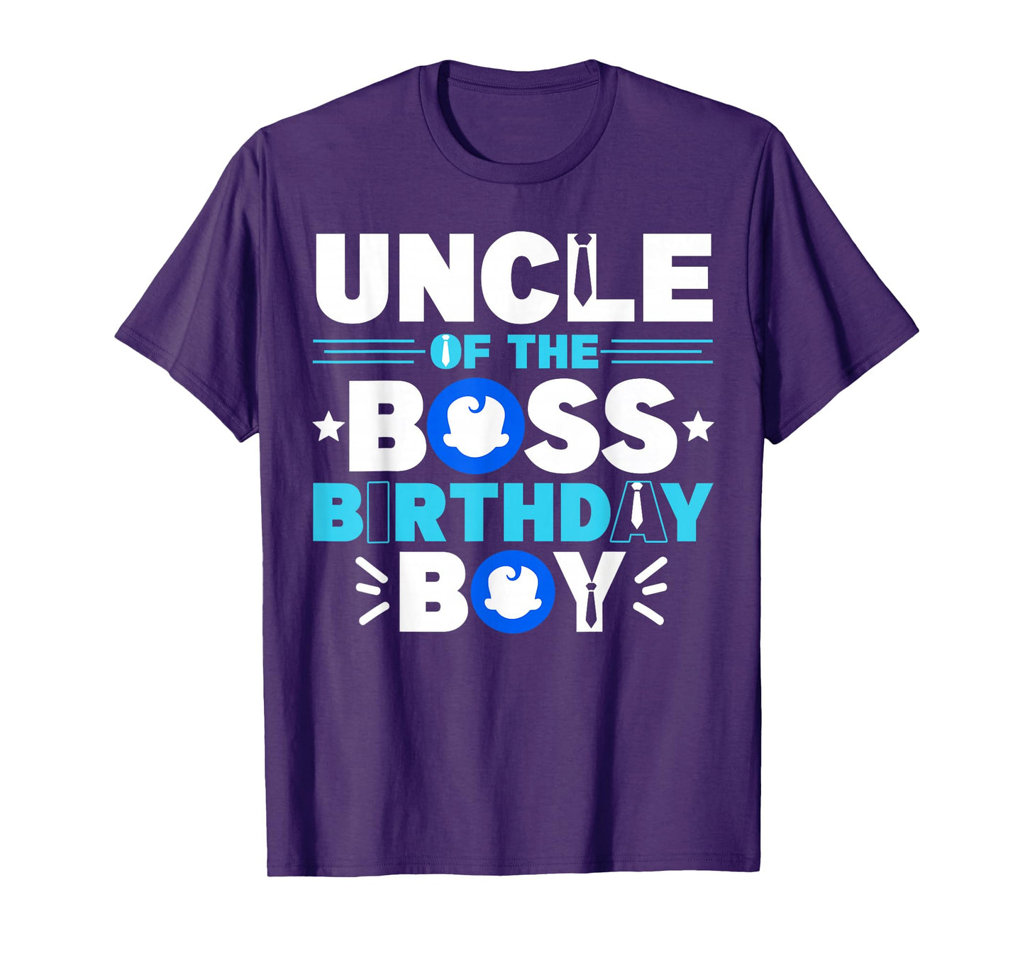 Uncle Of The Boss Birthday Boy Baby Decor Family Matching T-Shirt