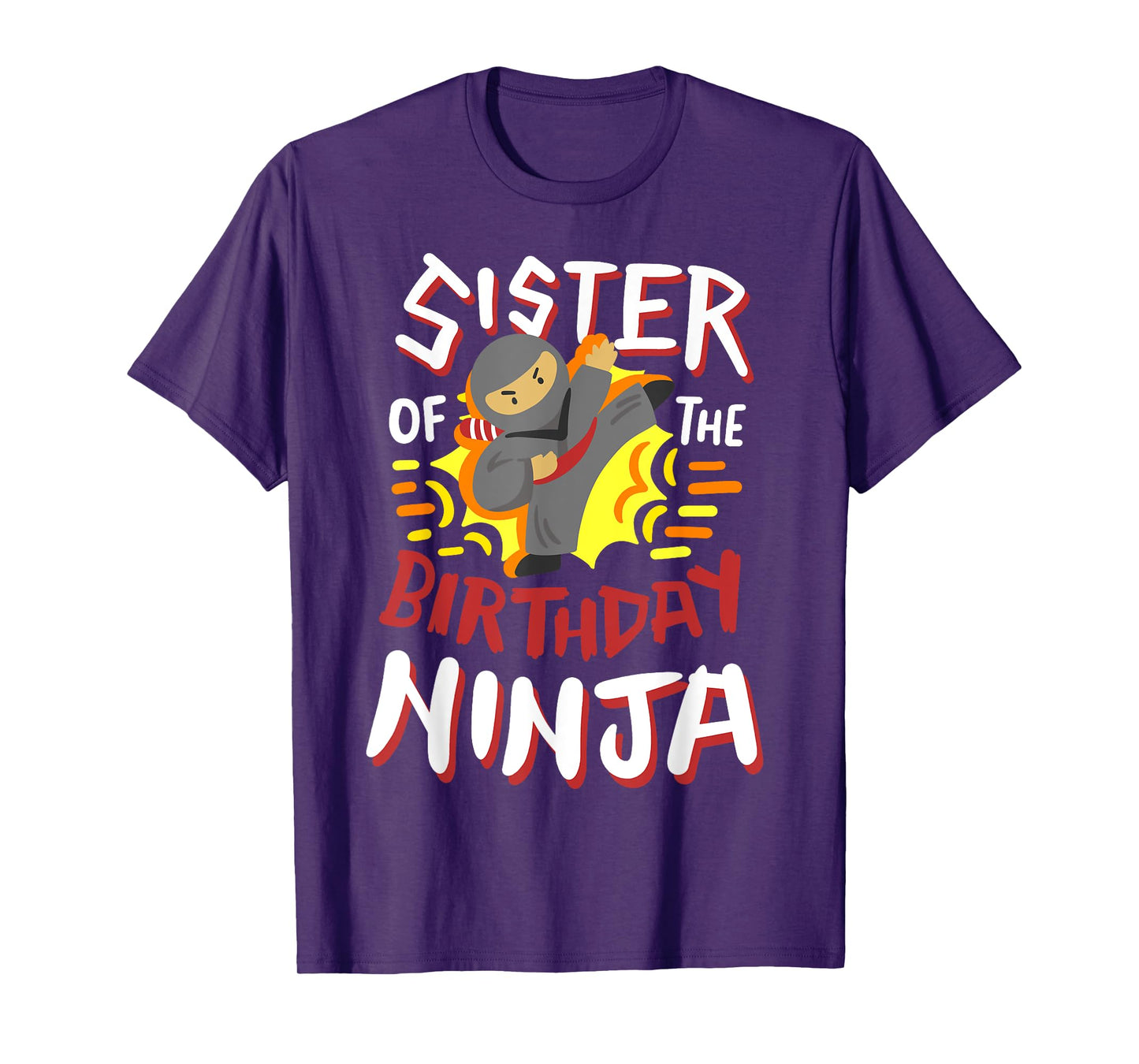 Sister Of The Birthday Ninja Karate Kids Bday Party Family T-Shirt