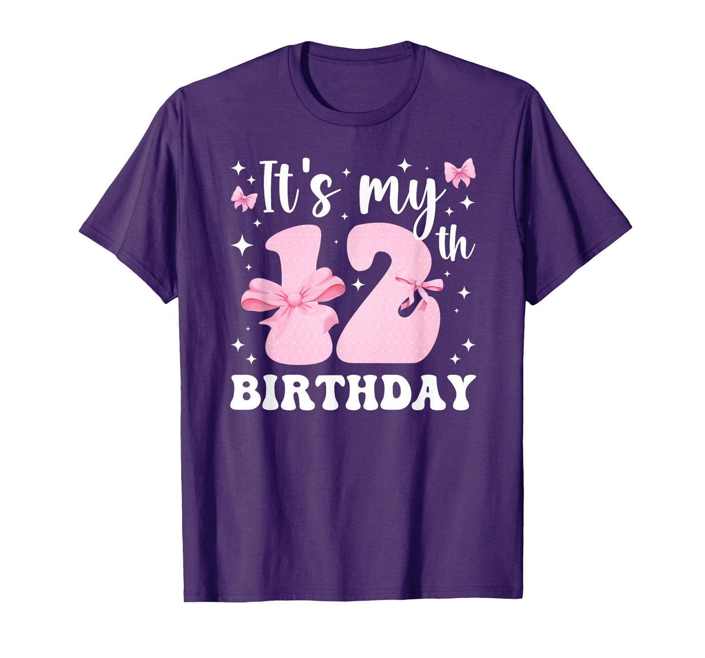 12th Coquette Themed Birthday Twelve Year Old Girl Bow T-Shirt