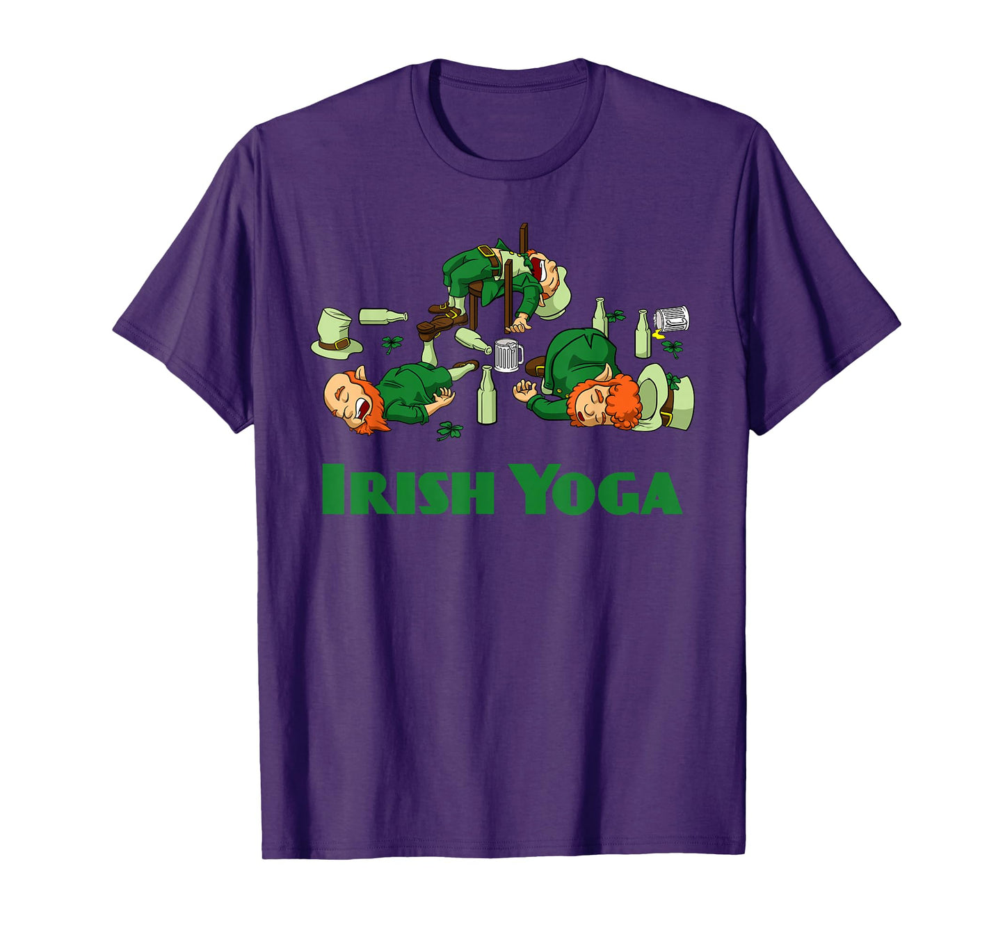 Irish Yoga Funny St. Patrick's Day Party Leprechaun Matching T-Shirt