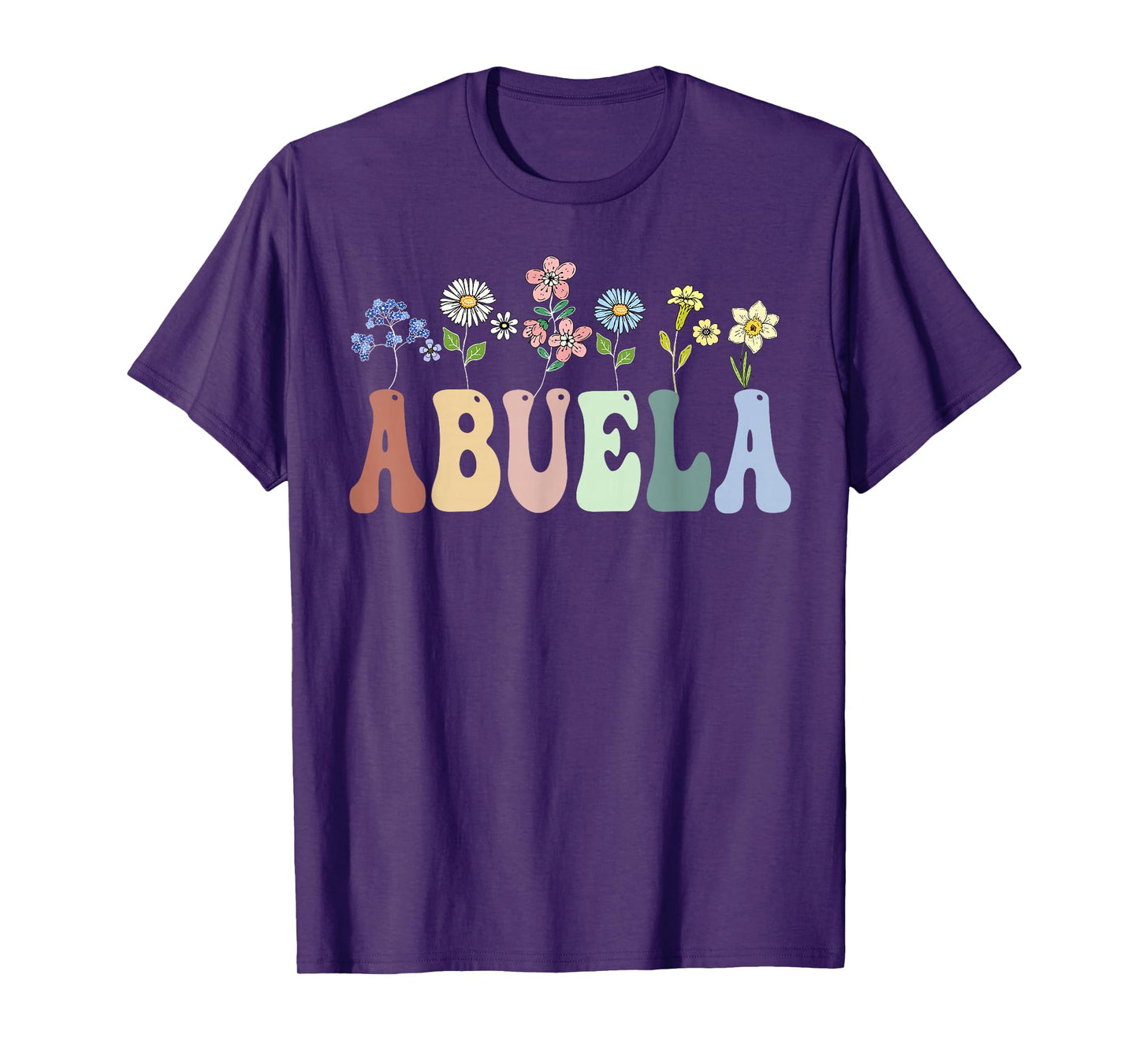 Abuela Gifts Women Wildflower Floral Design Abuela T-Shirt