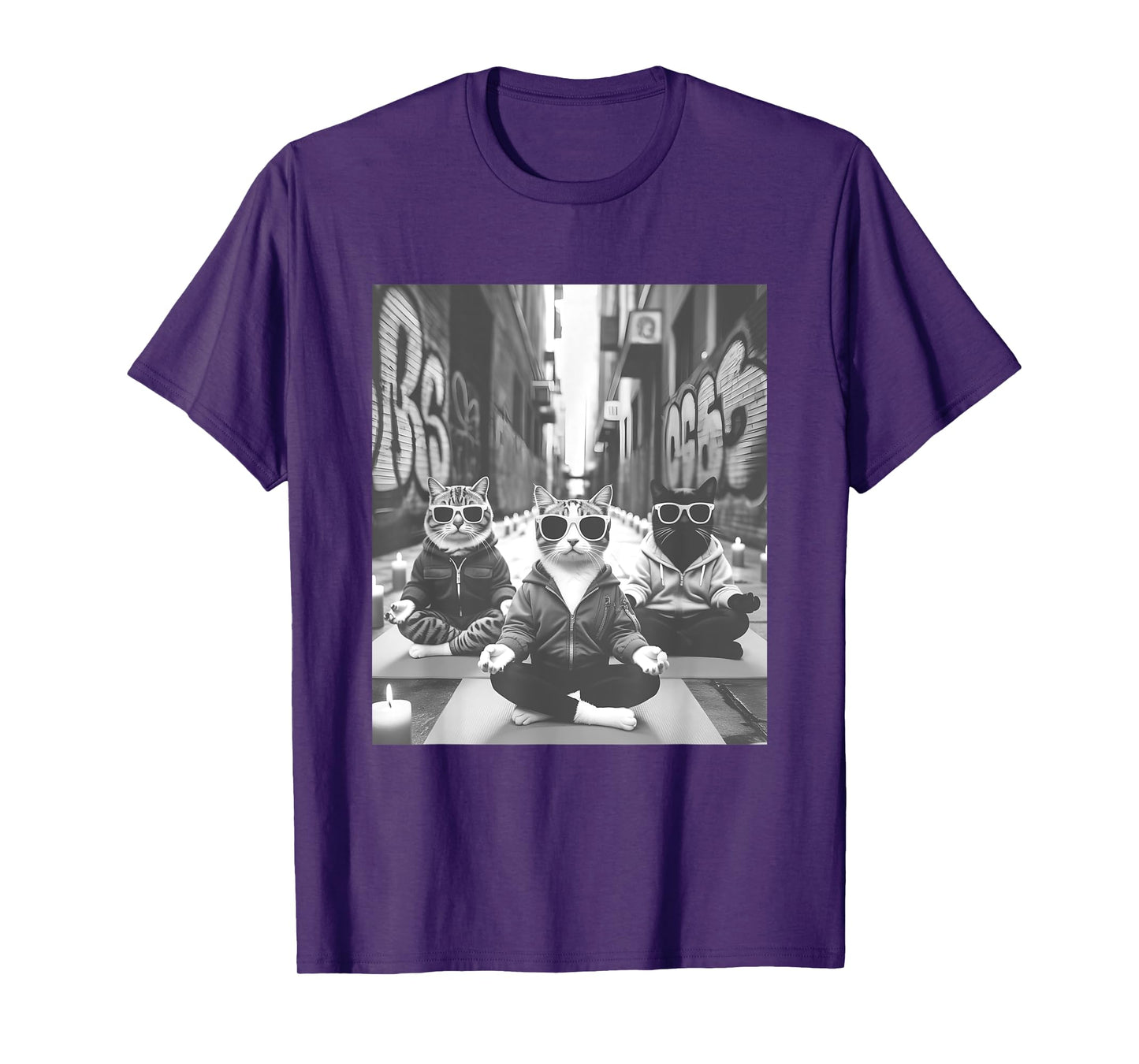 Cat Yoga Meditation T-Shirt
