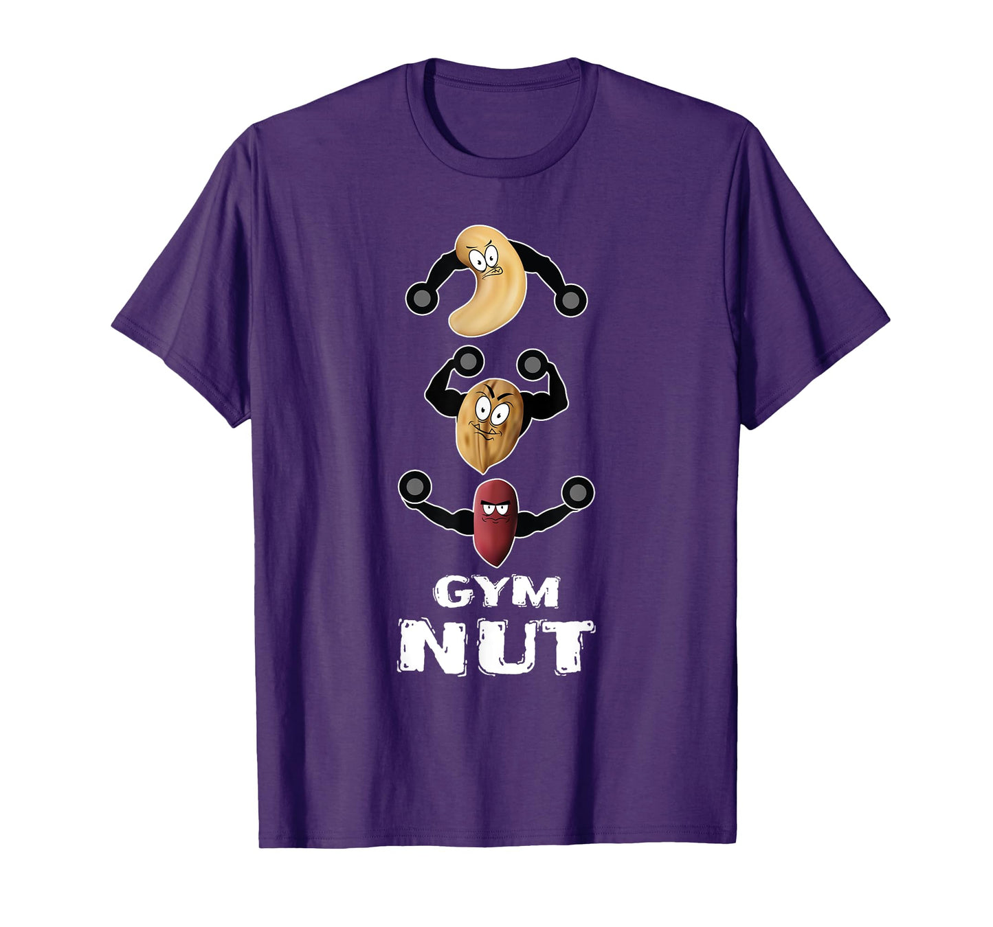 Gym Nut Funny Workout Shirt Nuts Pun Punny Mens Guys Gift T-Shirt
