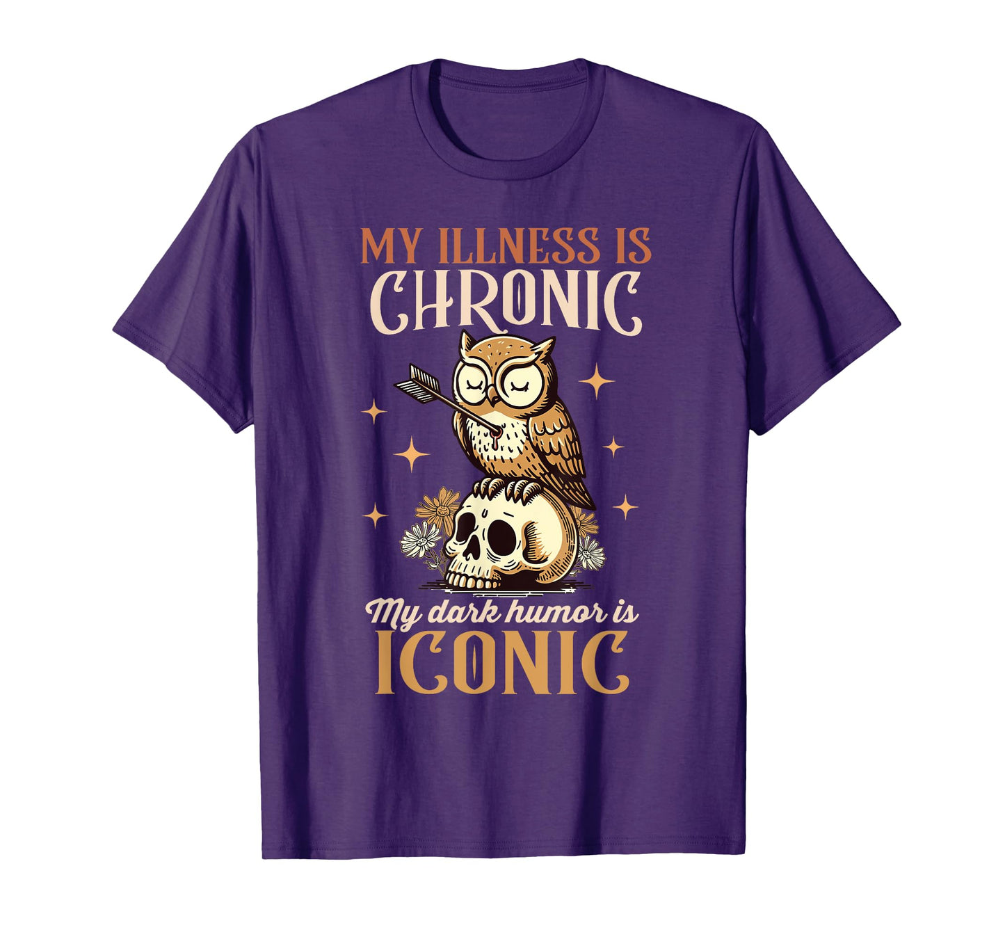Chronic Spoonie My Illness Is Chronic My Dark Humor Iconic T-Shirt