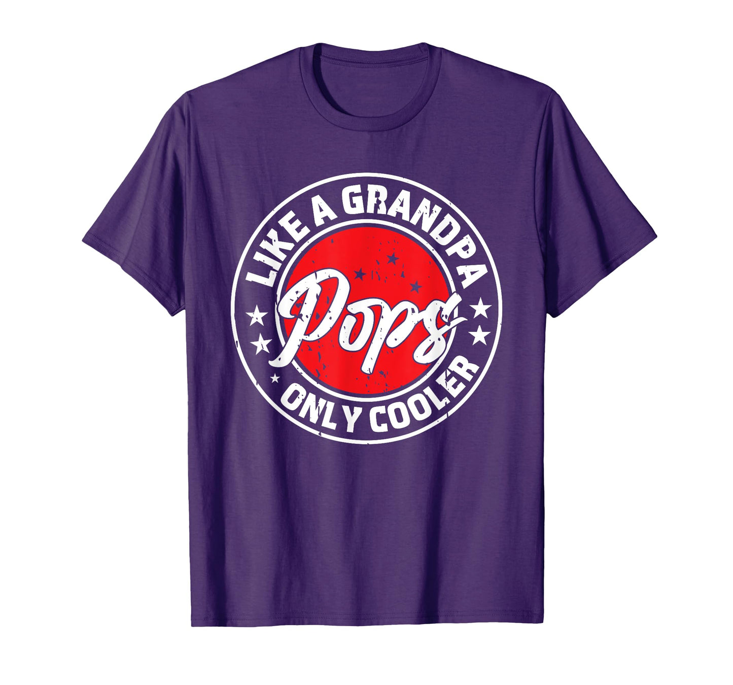 Pops Like A Grandpa Only Cooler Retro Men Father's Day T-Shirt