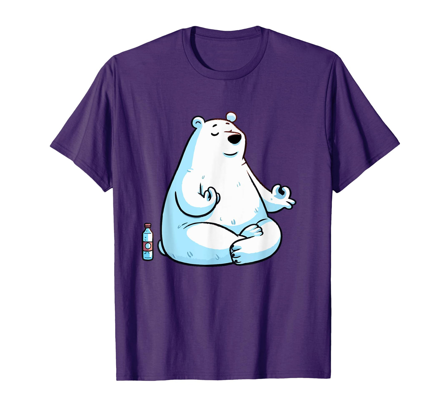 Meditation Polar Bear Yoga Pose Relaxing Animal T-Shirt