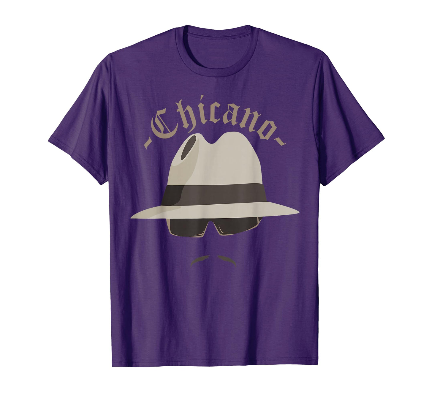 Lowrider Hat Chicano Moustache T-Shirt