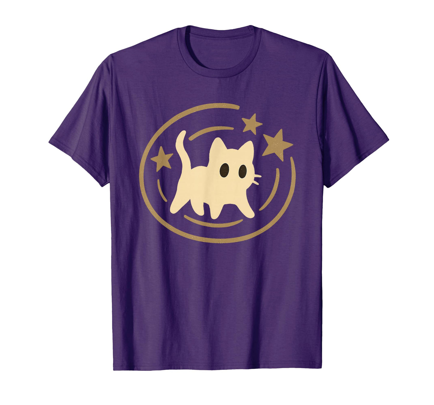 Retro 90s Y2K Scared Cat Cosmic Stars Gift for Men Women Kid T-Shirt