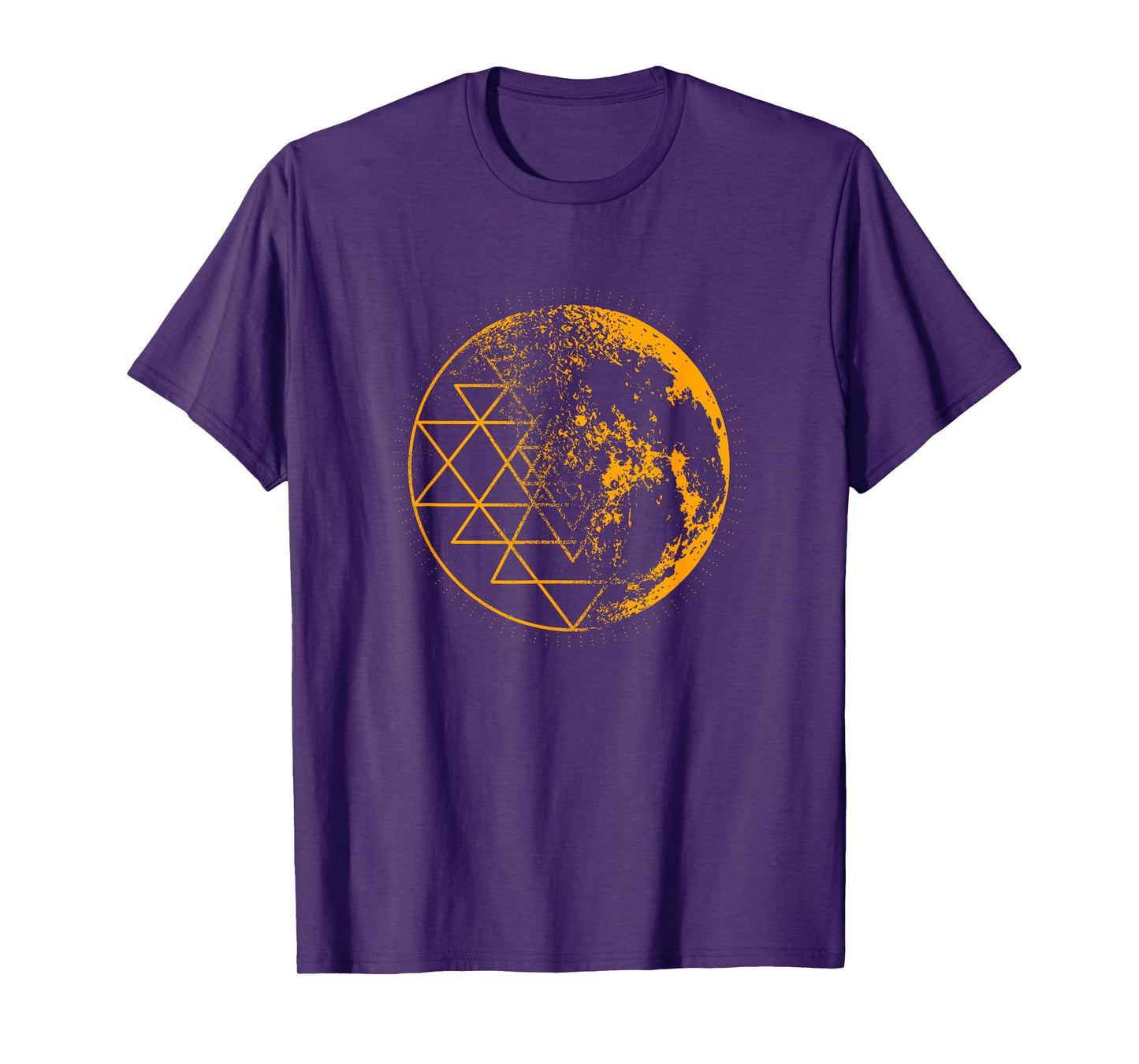 Metatron Cube Mandala Geometry Full Moon T-Shirt