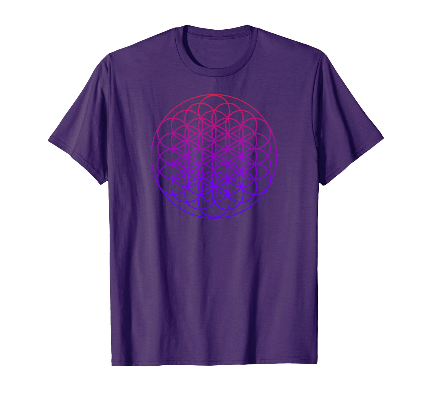 Cool Sacred Geometry Geometric Repeating Circles Trippy Yoga T-Shirt