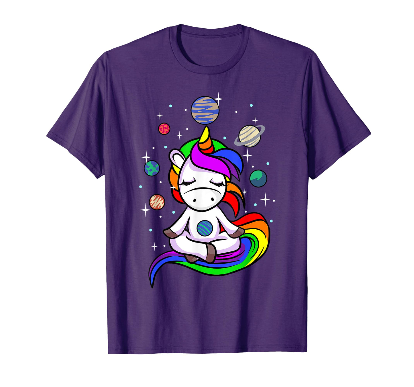 Meditating Unicorn | Buddhist Yoga Meditation Galaxy Space T-Shirt