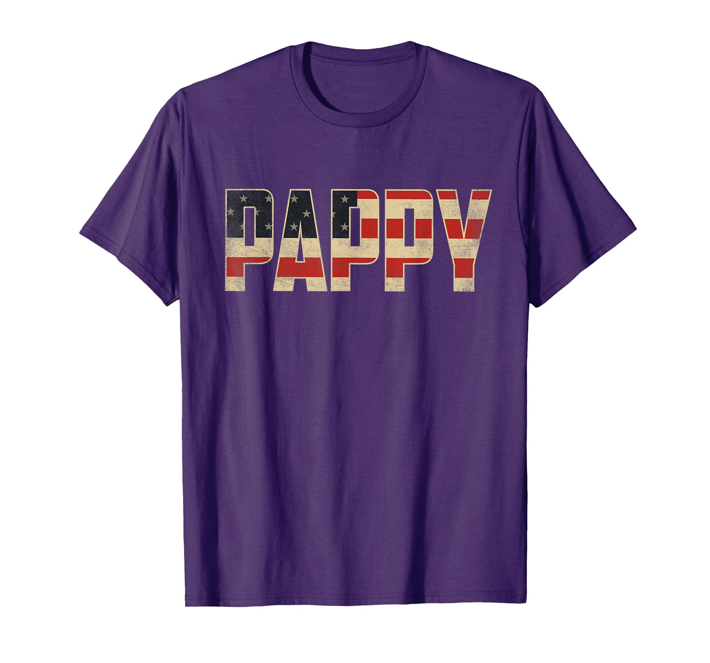 Pappy Bold Patriotic American Flag Father’s Day Pappy T-Shirt