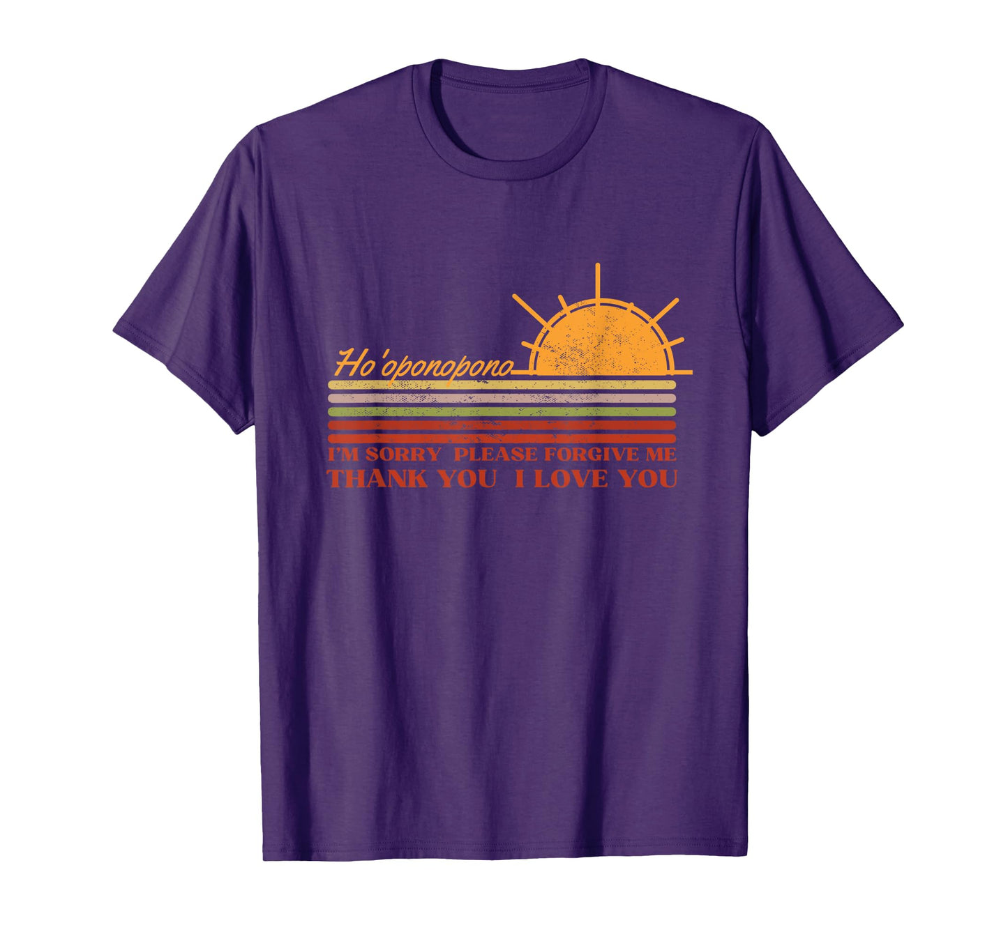 Ho'oponopono Hawaiian Prayer Meditations Yoga Sun Graphic T-Shirt