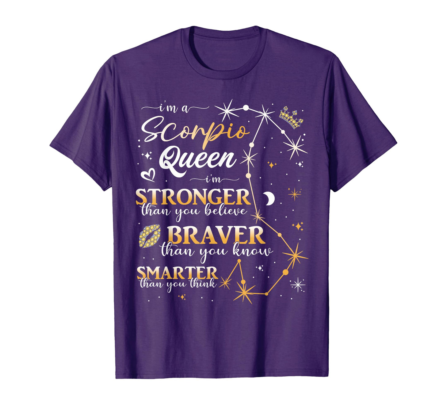 Scorpio Queen Scorpio Zodiac Sign Birthday Women Girls Lady T-Shirt