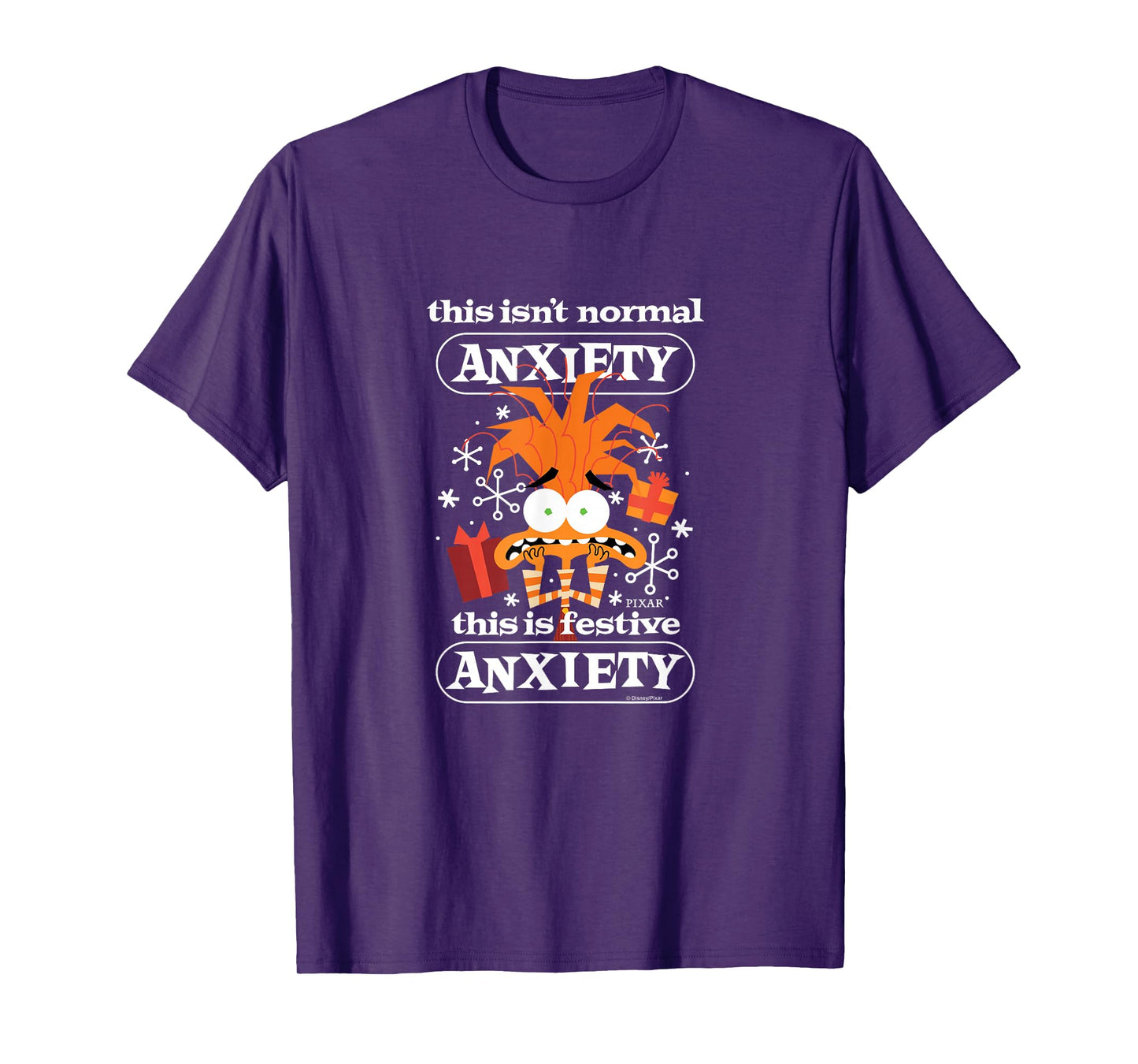 Inside Out 2 - Anxiety Festive Christmas T-Shirt