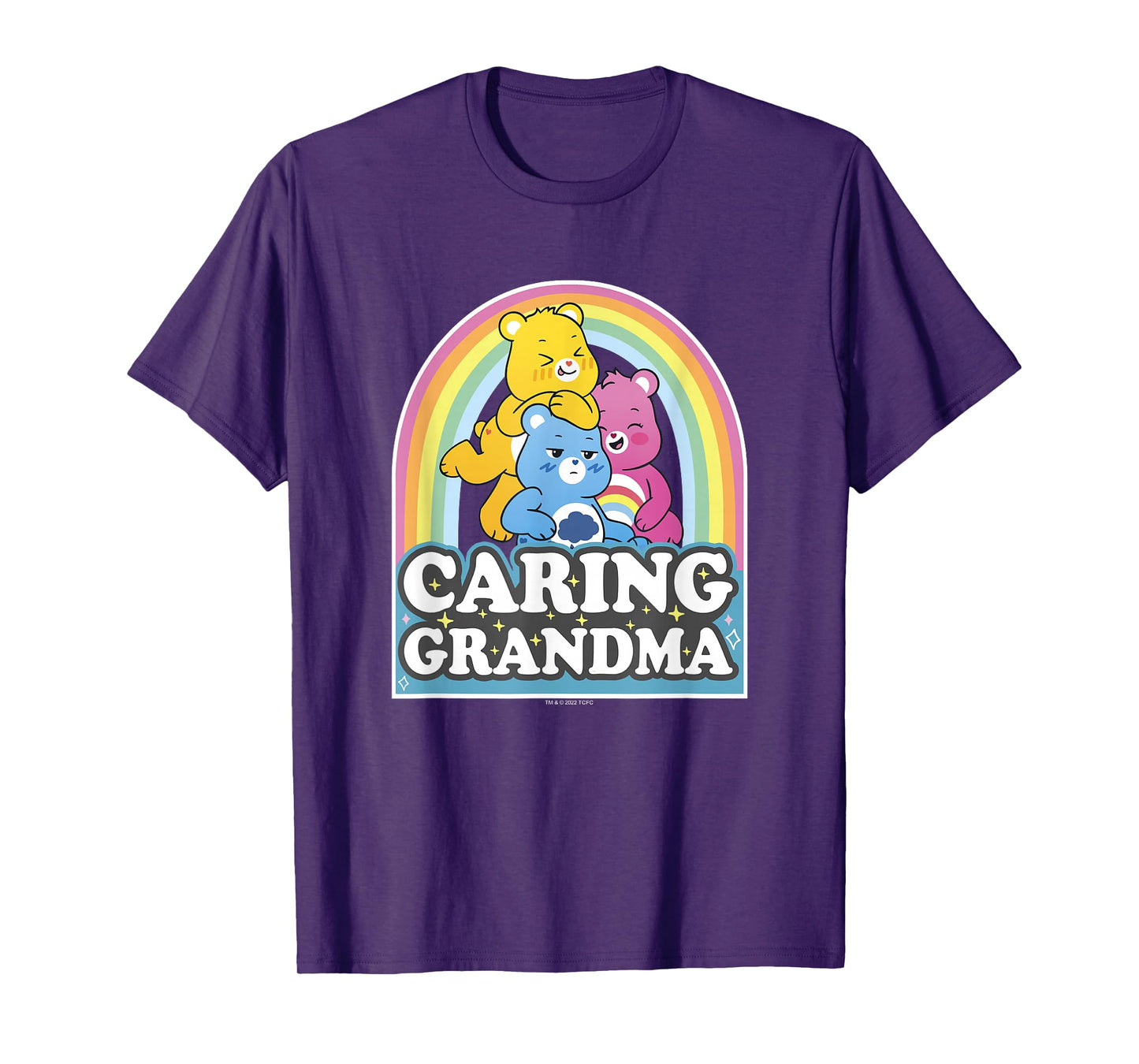 Care Bears Caring Grandma Retro Rainbow Grumpy Group Shot T-Shirt