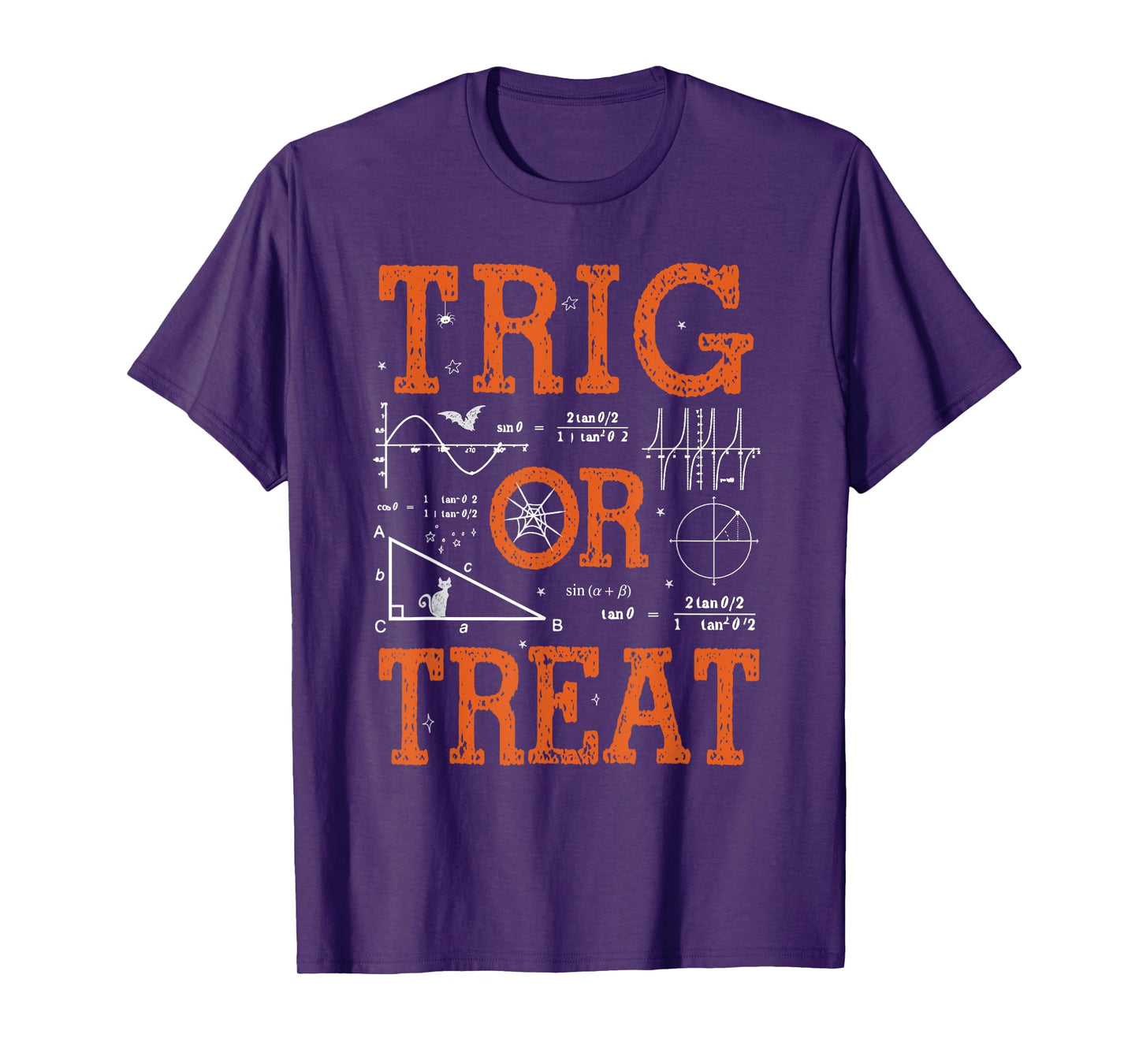Funny Trig Or Treat Trigonometry Math Teacher Halloween T-Shirt