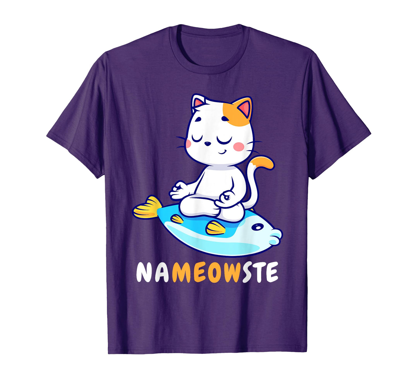 Yoga Cat Nameowste Meditation Zen Kitten Namaste Funny T-Shirt