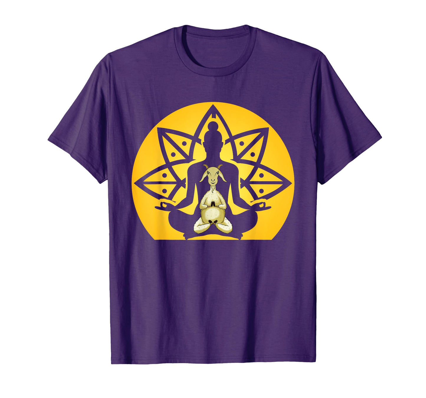 Spiritual Calm Goat Inside Buddha Meditating Yoga Yogi Pose T-Shirt