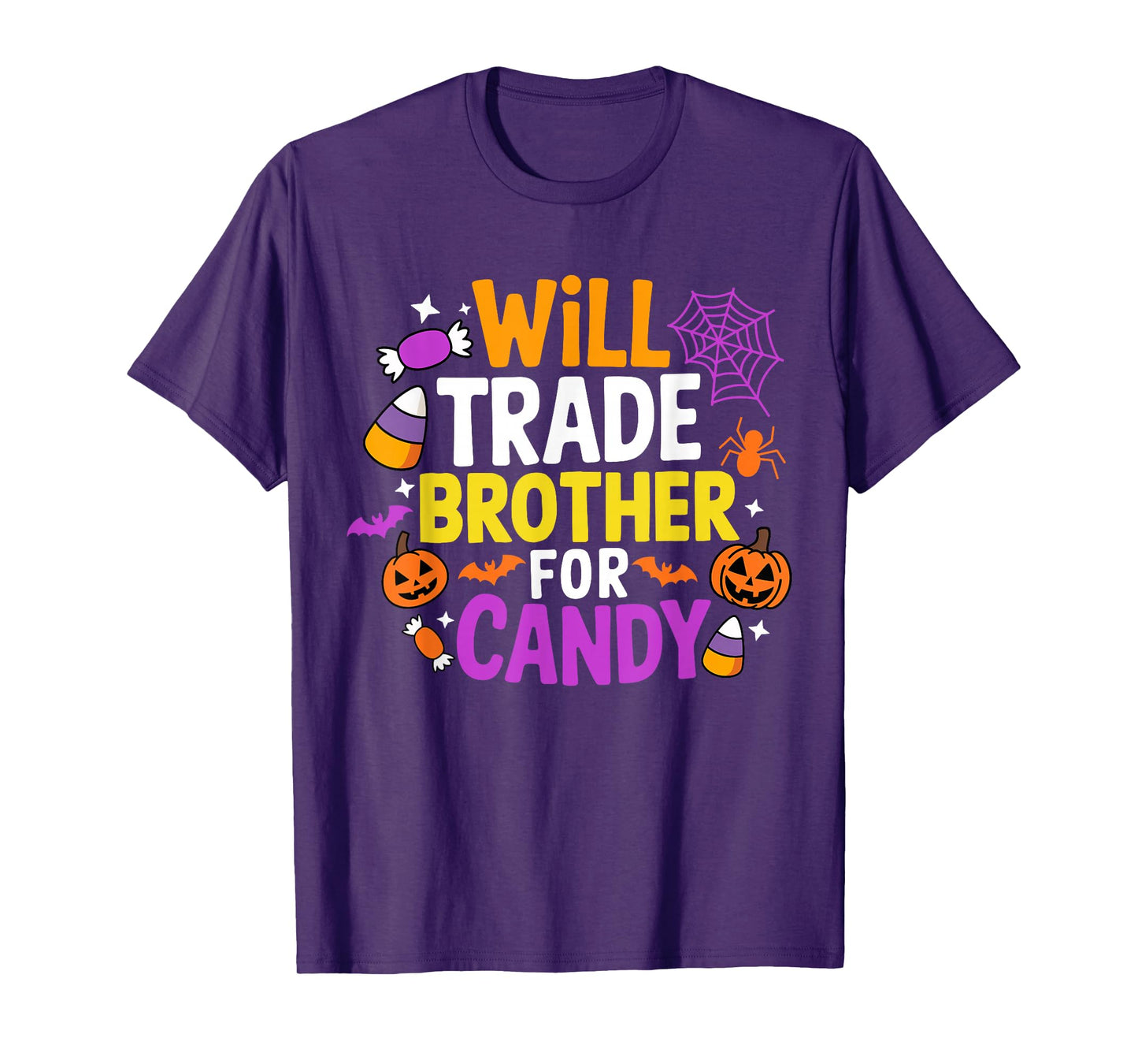 Will Trade Brother for Candy Funny Matching Halloween Sister T-Shirt