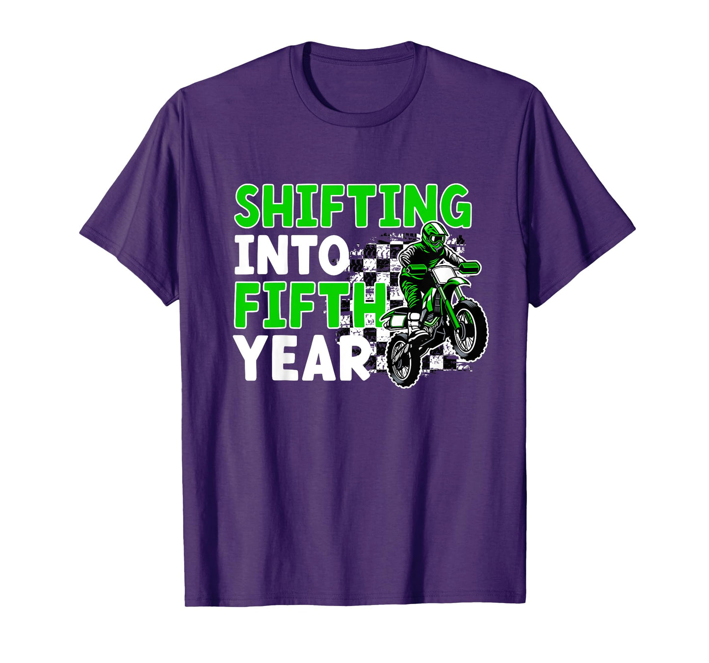 Kids 5th Dirt Bike Birthday Party 5 Year Old Dirt Biker T-Shirt