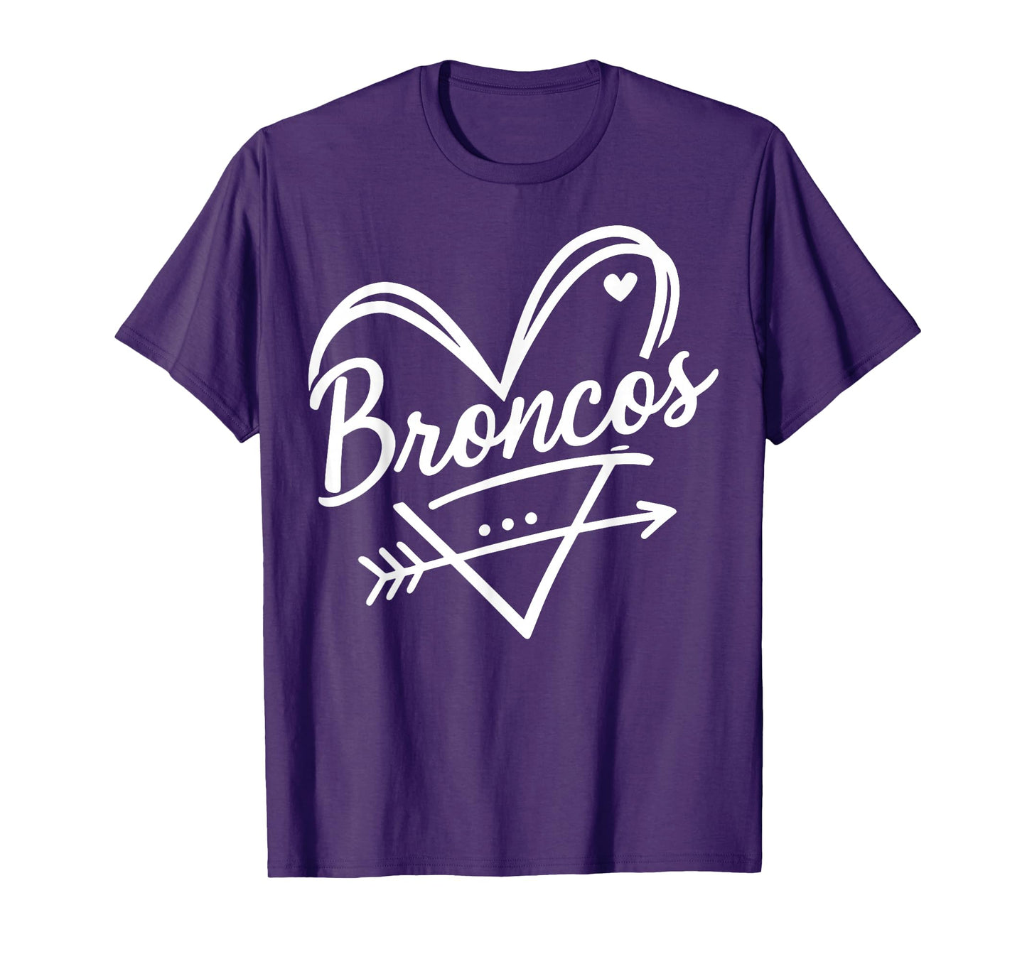 Vintage Broncos Heart Gift for Men Women Kid Boy Girl T-Shirt