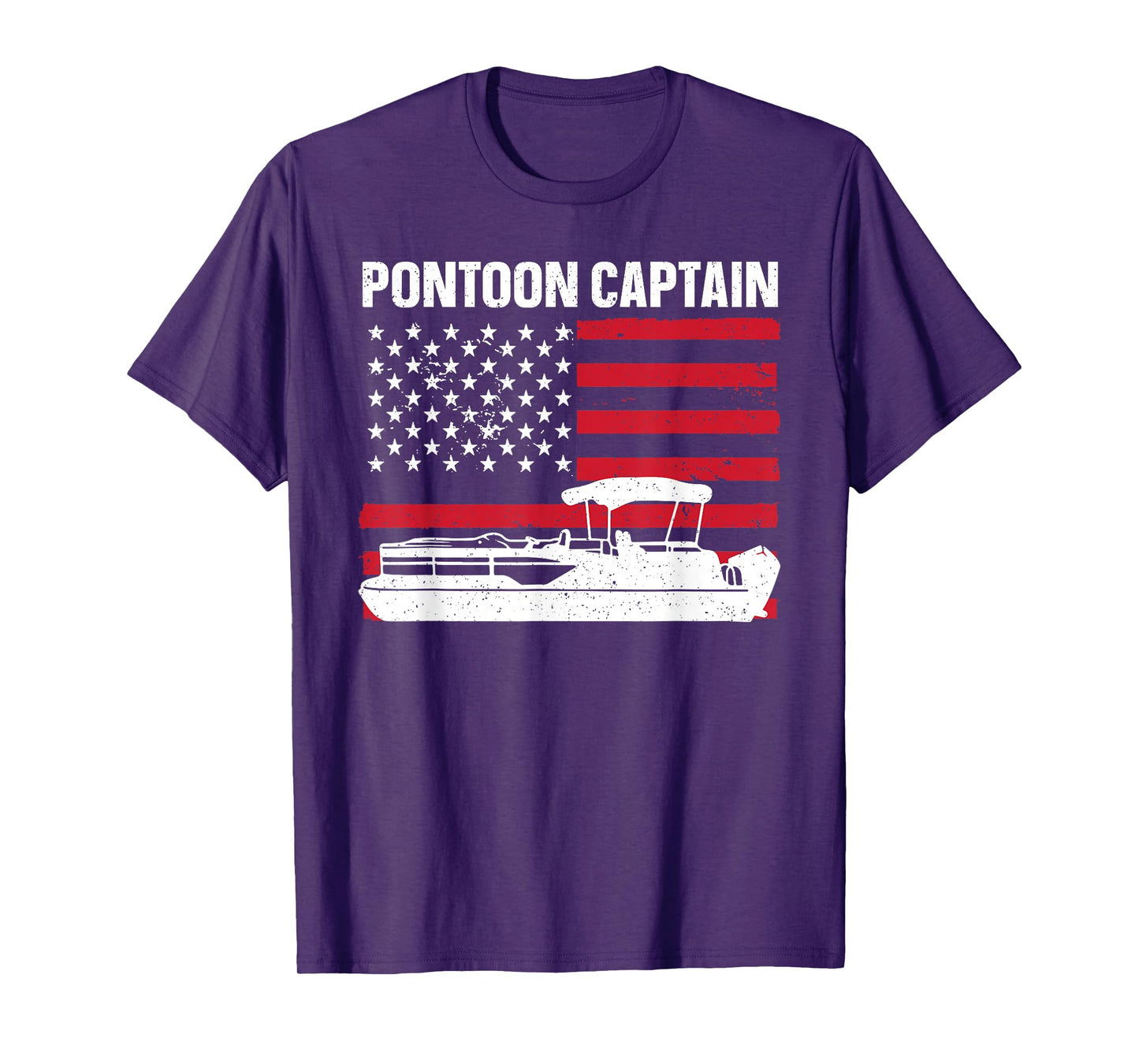Cool Pontoon Captain Art For Men Women Pontoon Boat Captain T-Shirt