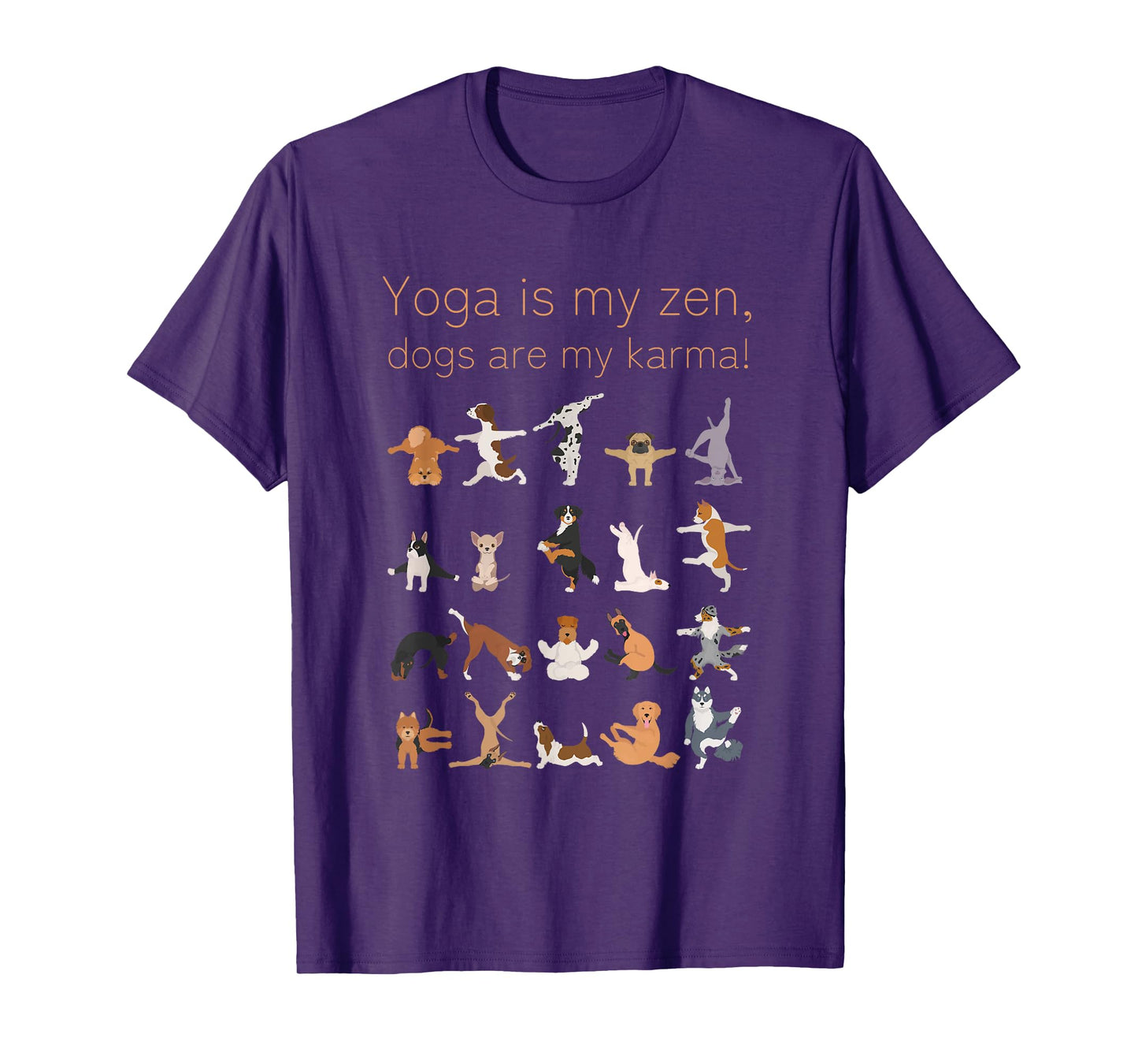 Yoga Zen Dogs Karma For Dog and Yoga Lovers T-Shirt