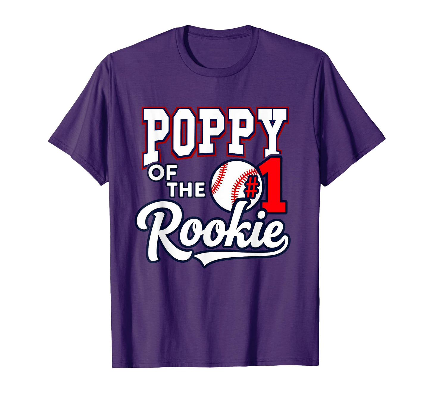 Retro Grandpa Poppy Of The Number 1 Rookie Baseball T-Shirt