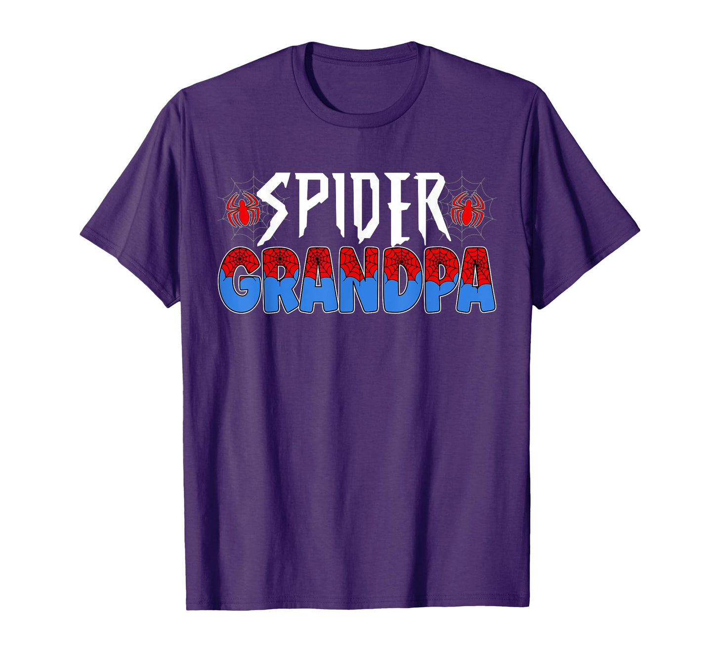 Funny Spider Web Grandpa Family Matching Birthday Boy T-Shirt