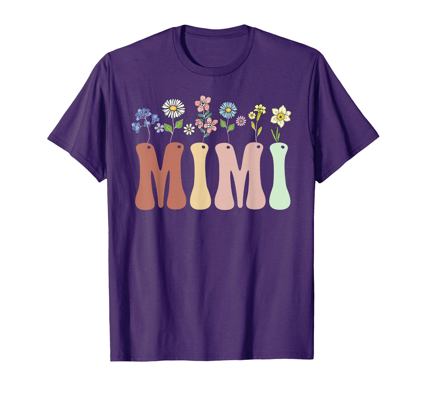 Mimi Gifts Women Wildflower Floral Design Mimi T-Shirt