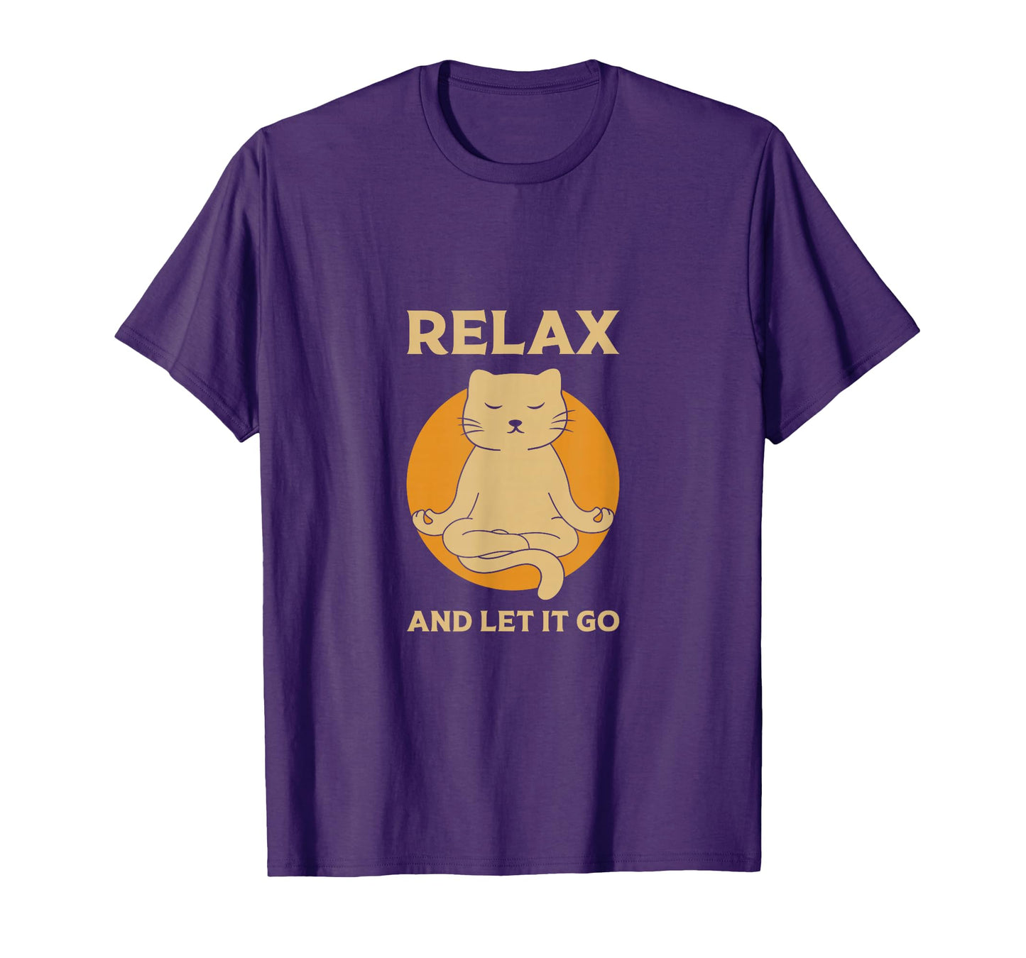 Funny cat Graphic Yoga Zen meditation t-shirt T-Shirt
